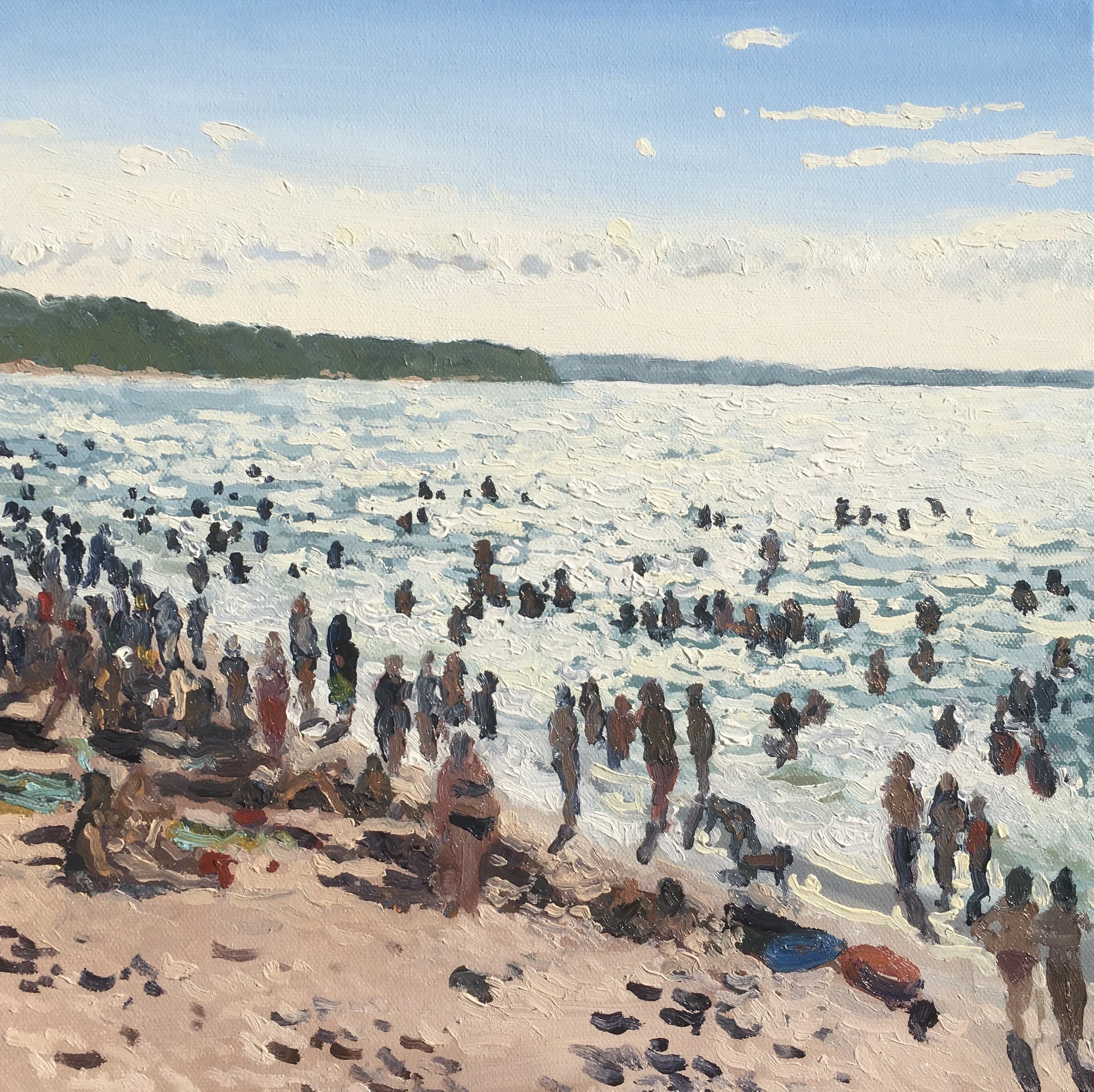  “Painting 66, Michigan-2021-14” Warren Dunes - Sawyer, MI oil on canvas, h 12” x w 12”, 2021 