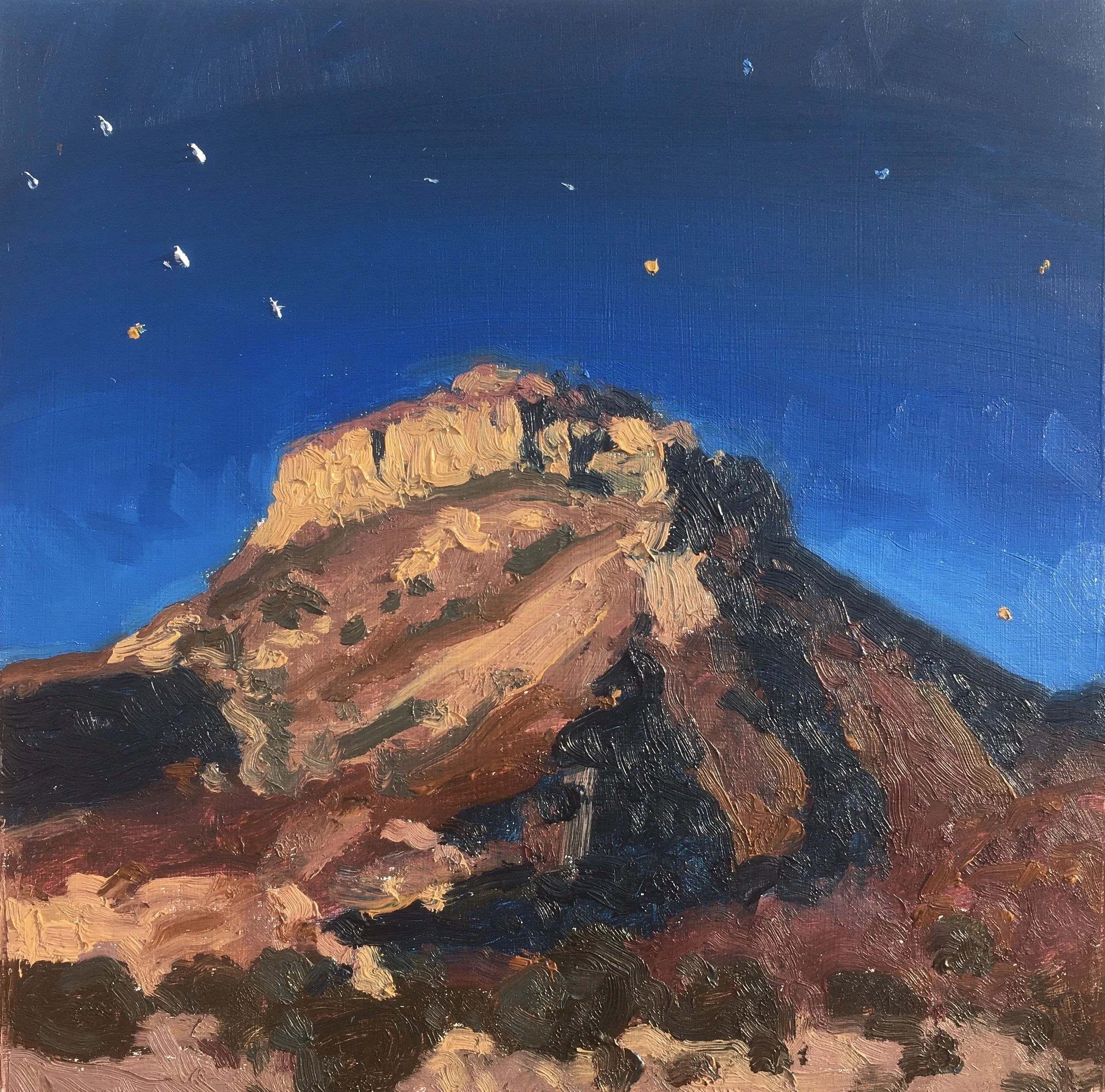  “Painting 93, Utah-2021-13” Circle Cliffs - GSENM, UT - Nocturne oil on wood, h 8” x w 8”, 2021 