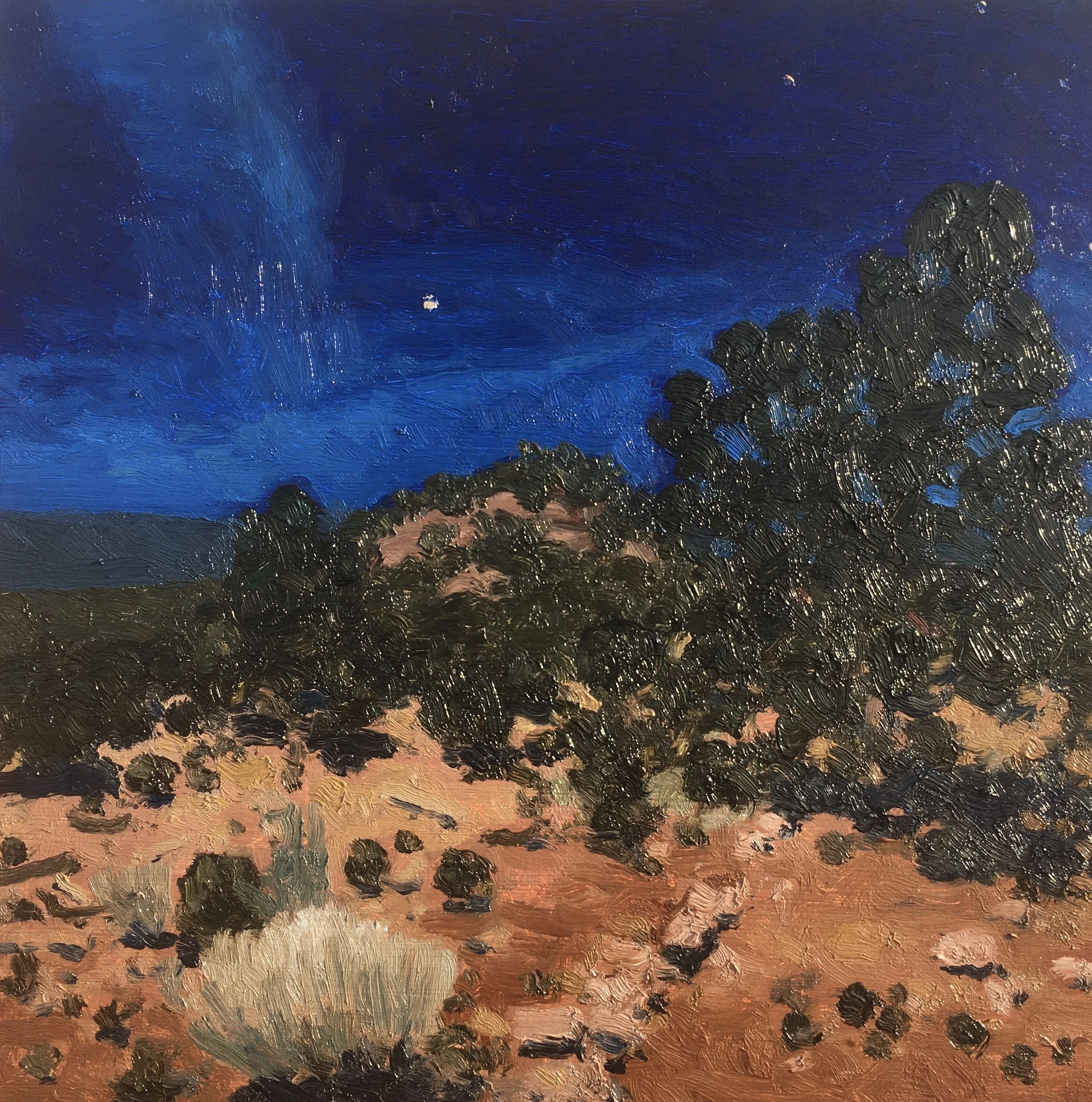  “Painting 106, Utah-2021-26” Spencer Flats - GSENM, UT - Nocturne oil on wood, h 8” x w 8”, 2021 