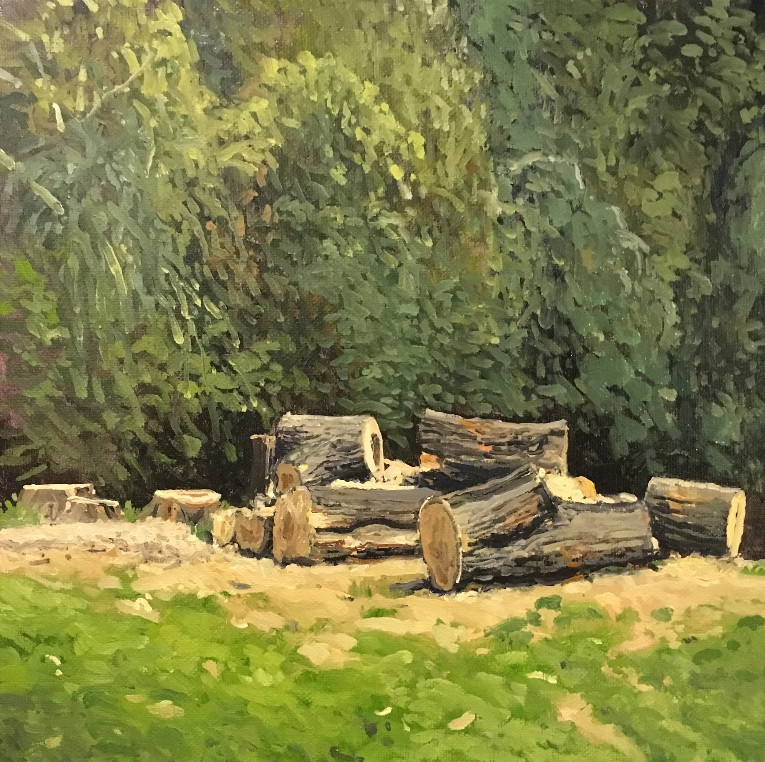  “Forestry - 03” oil on canvas, h 12” x w 12”, 2019 