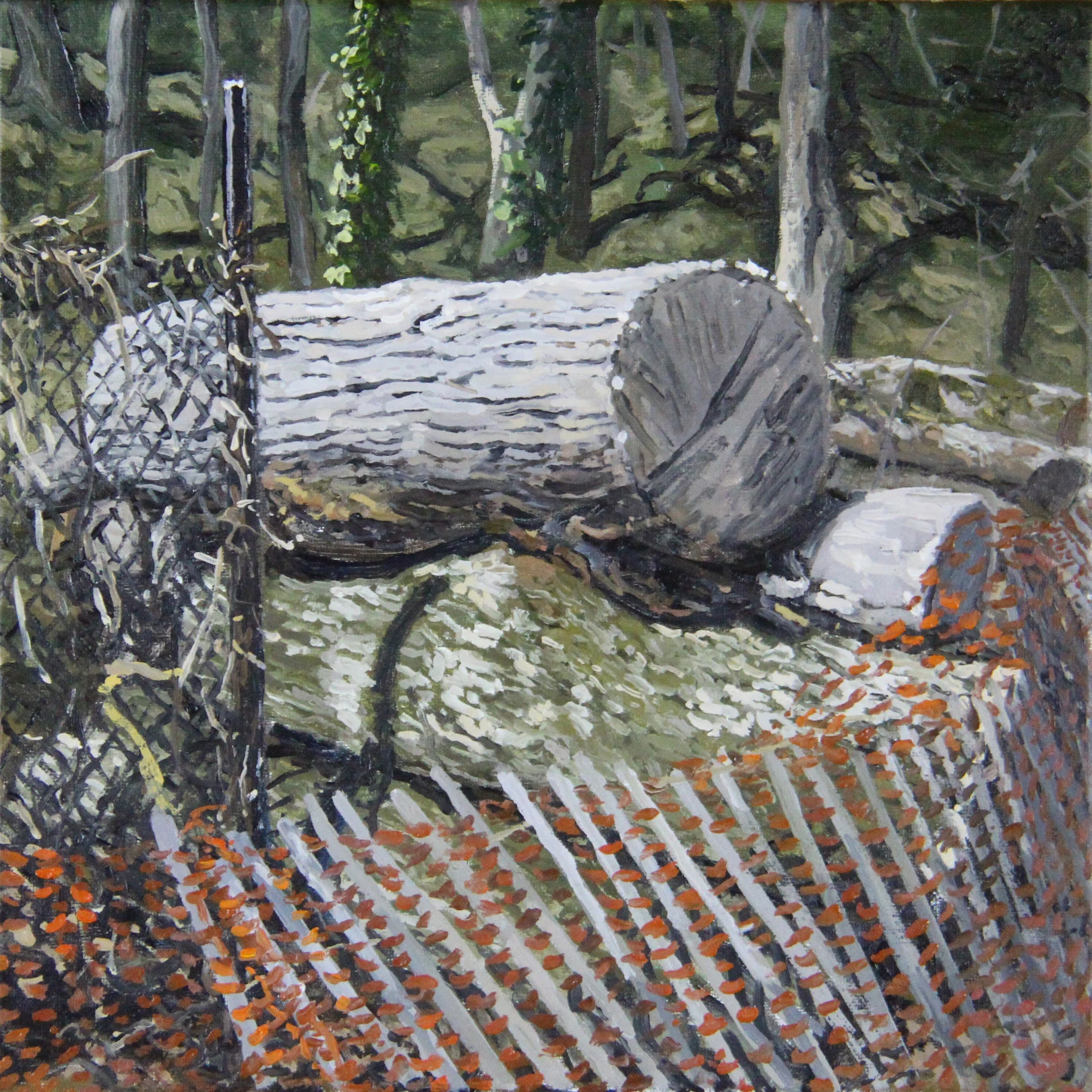  “Forestry - 08” oil on canvas, h 12” x w 12”, 2020 