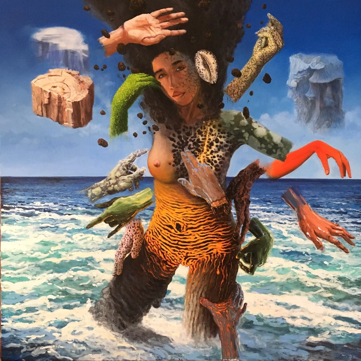  Oil on canvas, h 36” x w 36”, 2017 