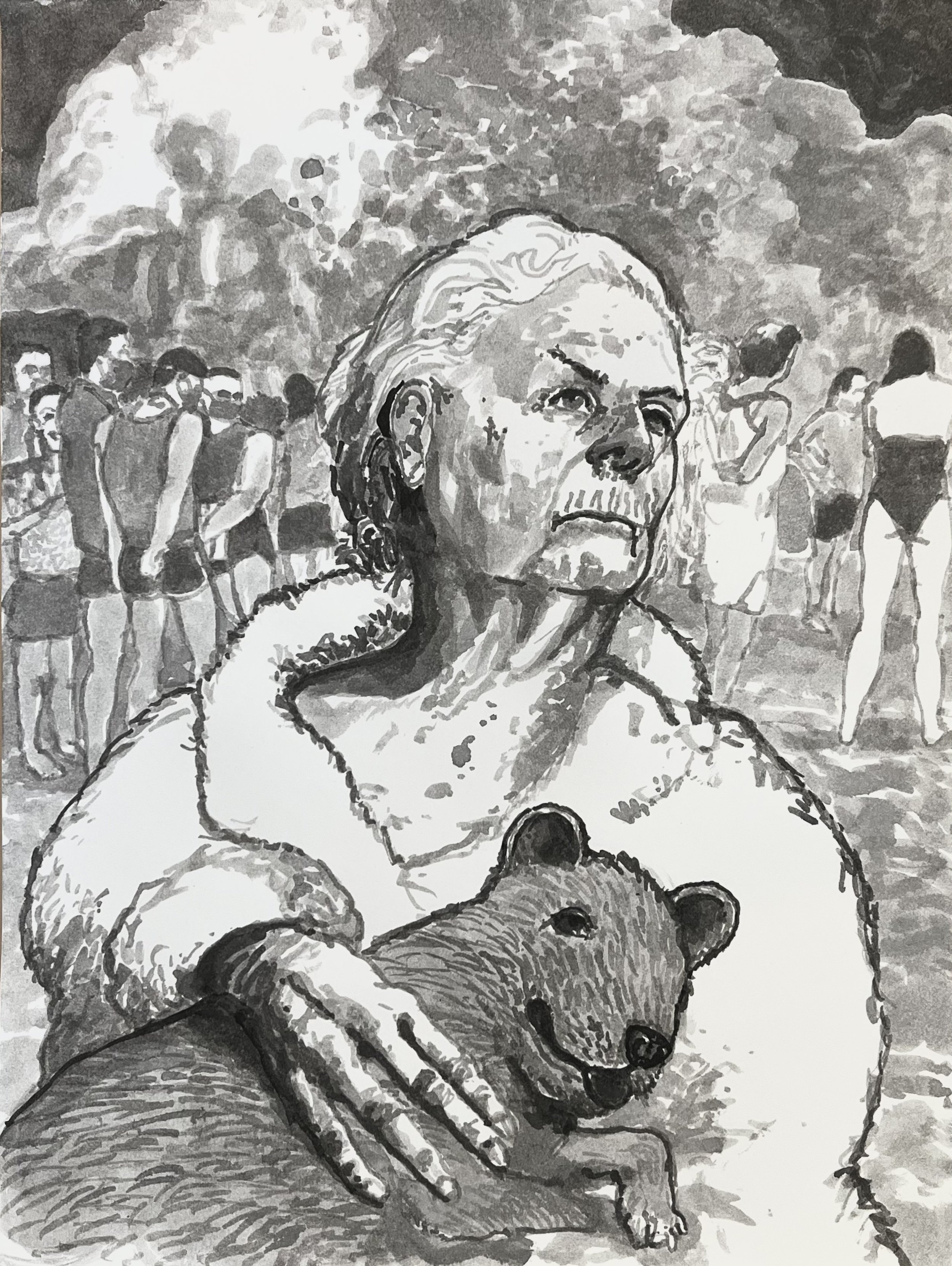  ink on paper, h 12” x w 9”, 2022 
