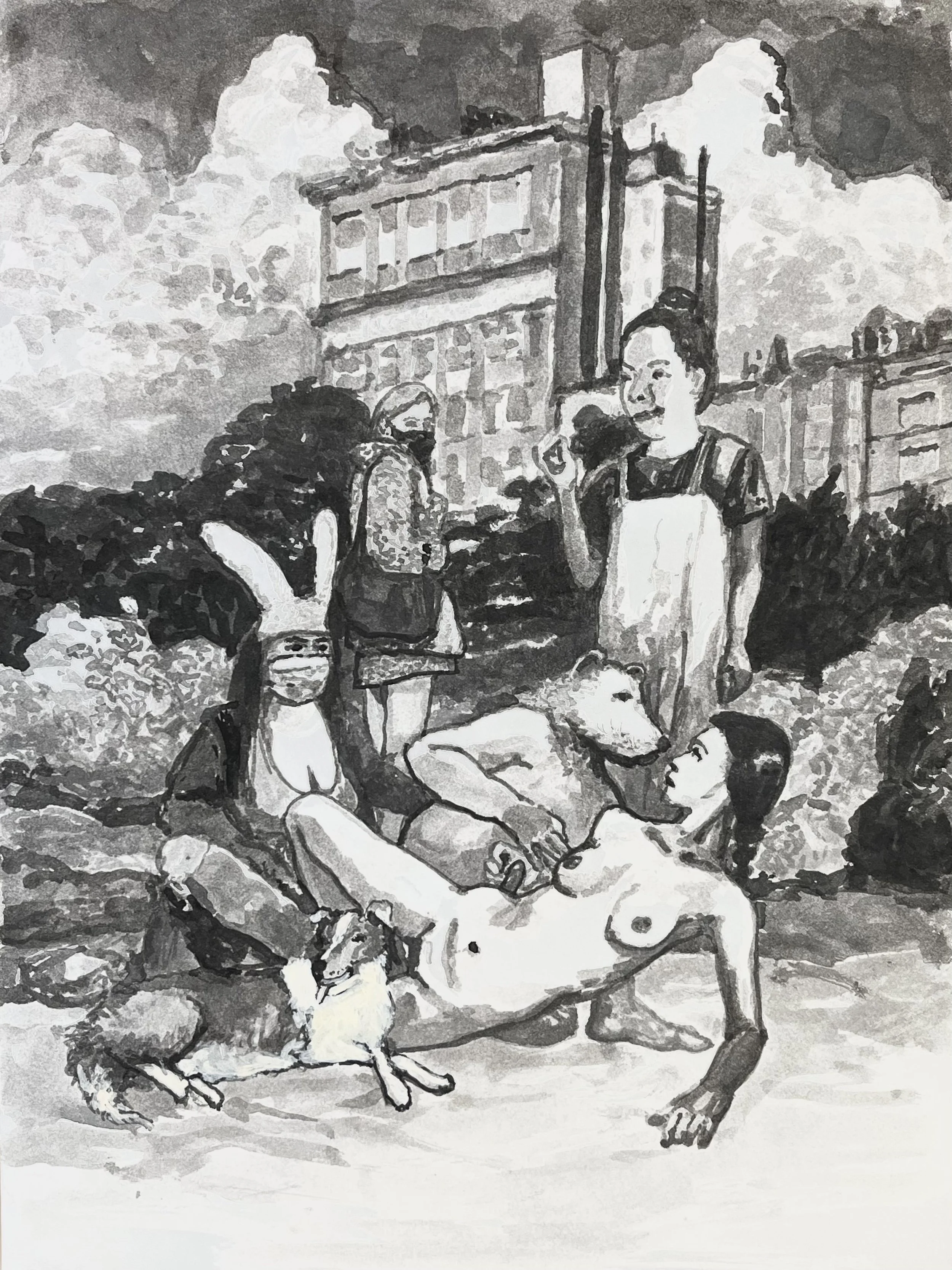  ink on paper, h 12” x w 9”, 2022 
