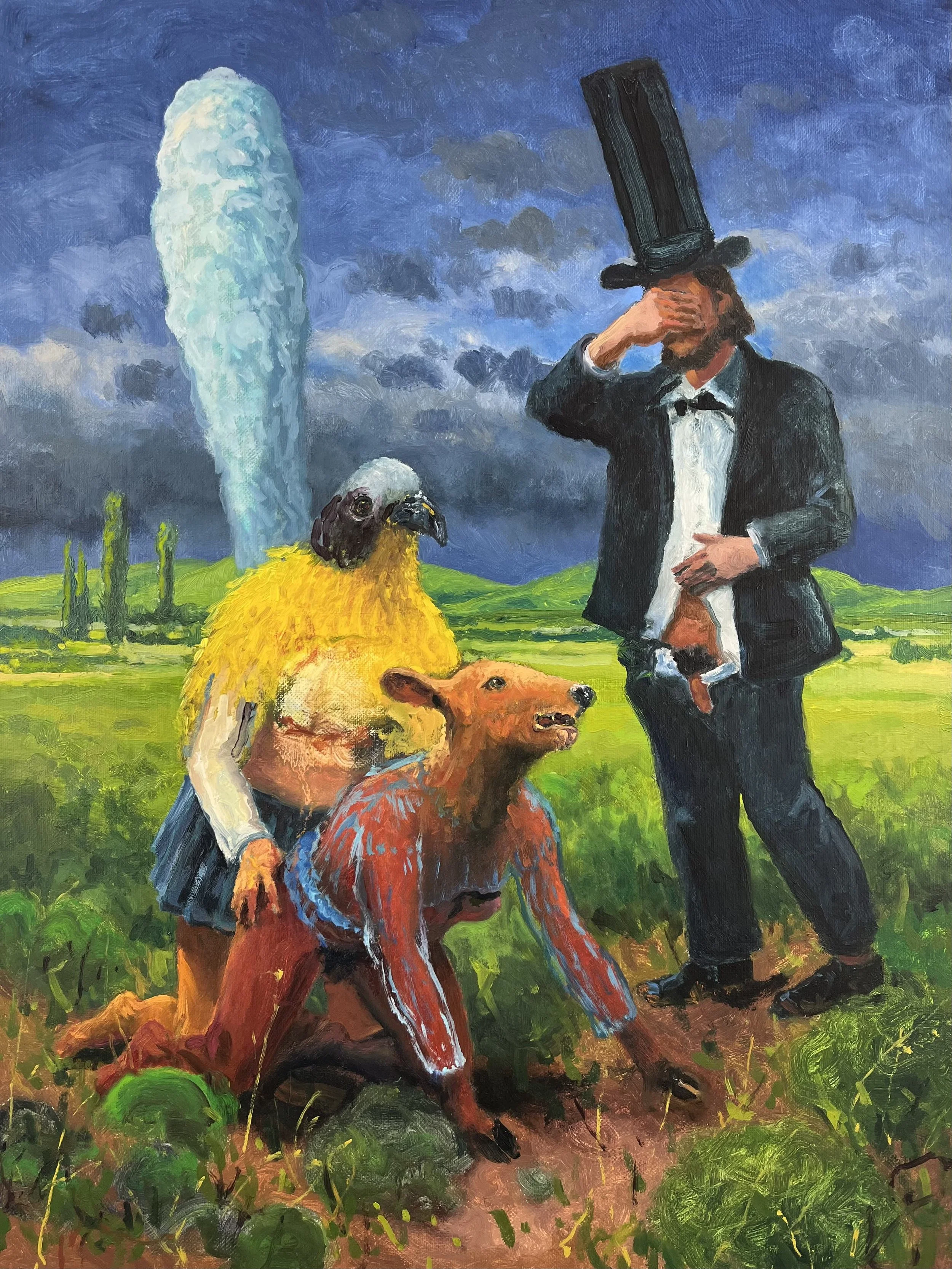  “Willful Ignorance” oil on canvas, h 14” x w 11”, 2024 