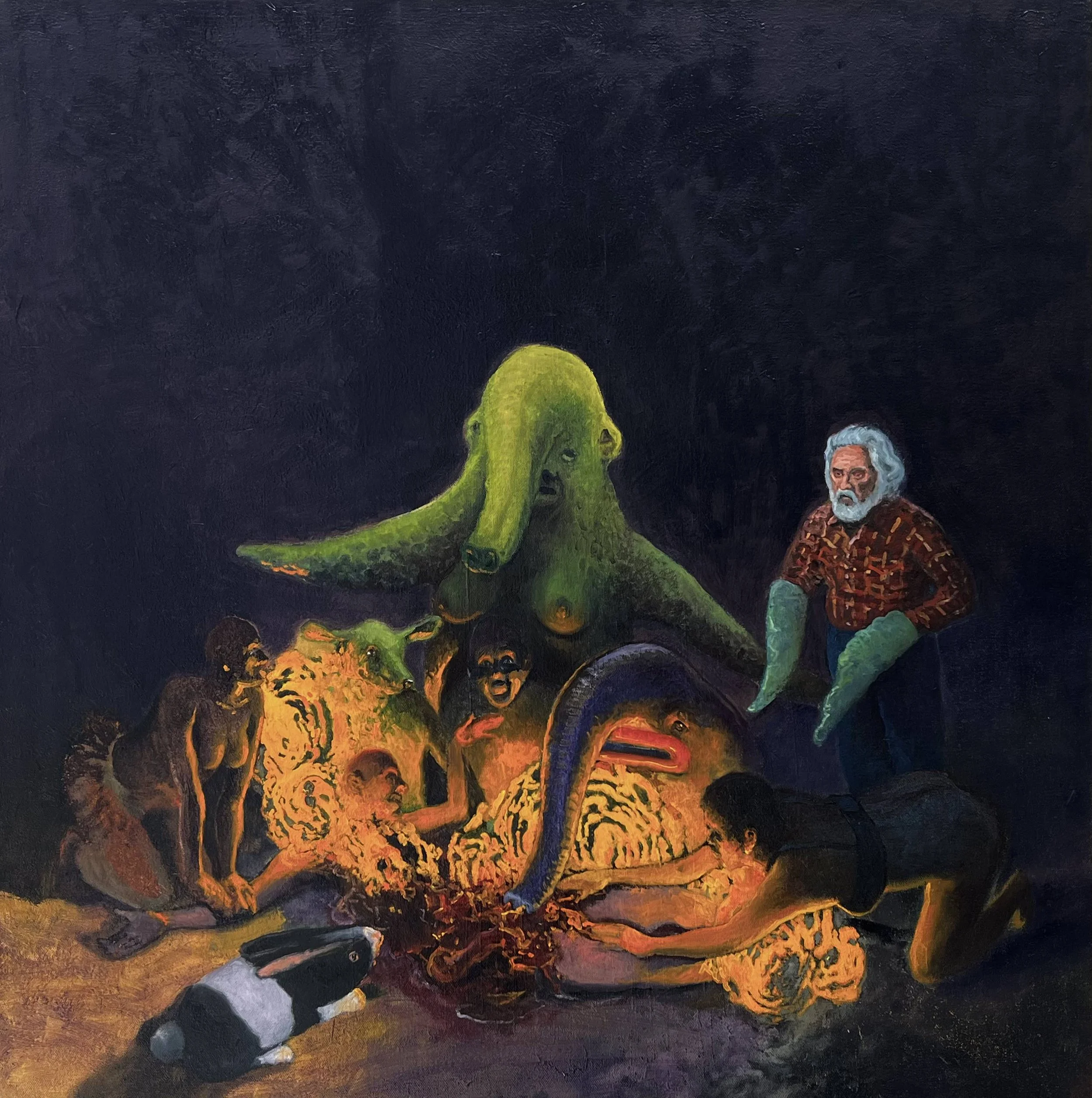  “Strange Surgery” oil on canvas, h 24” x w 24”, 2024 