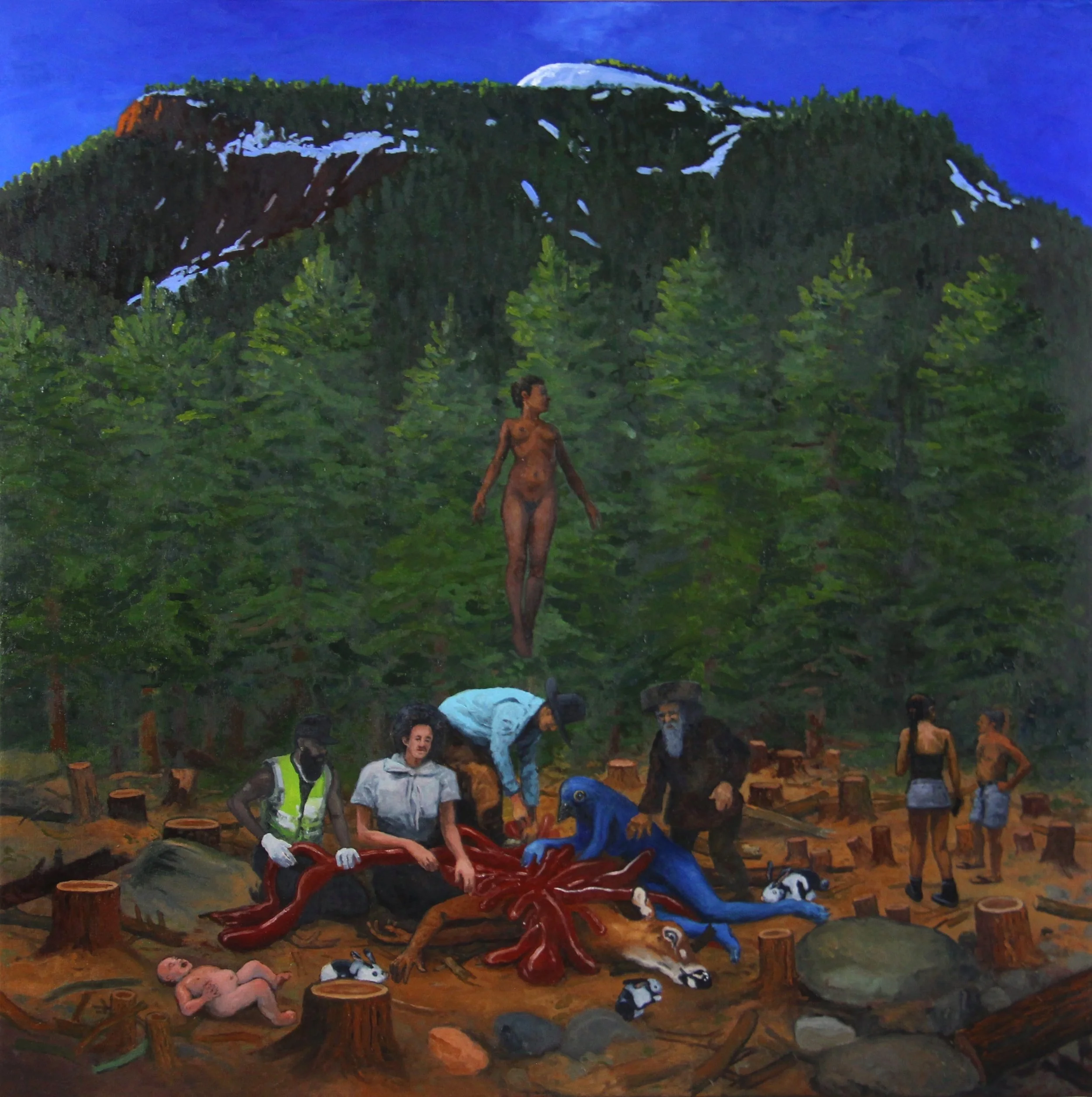  “The Wild West” oil on canvas, h 36” x w 36”, 2024 