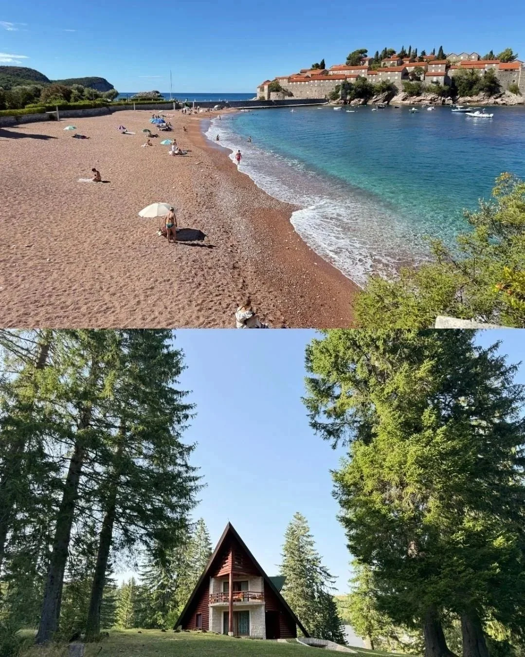 Montenegro coast and mountain landscapes