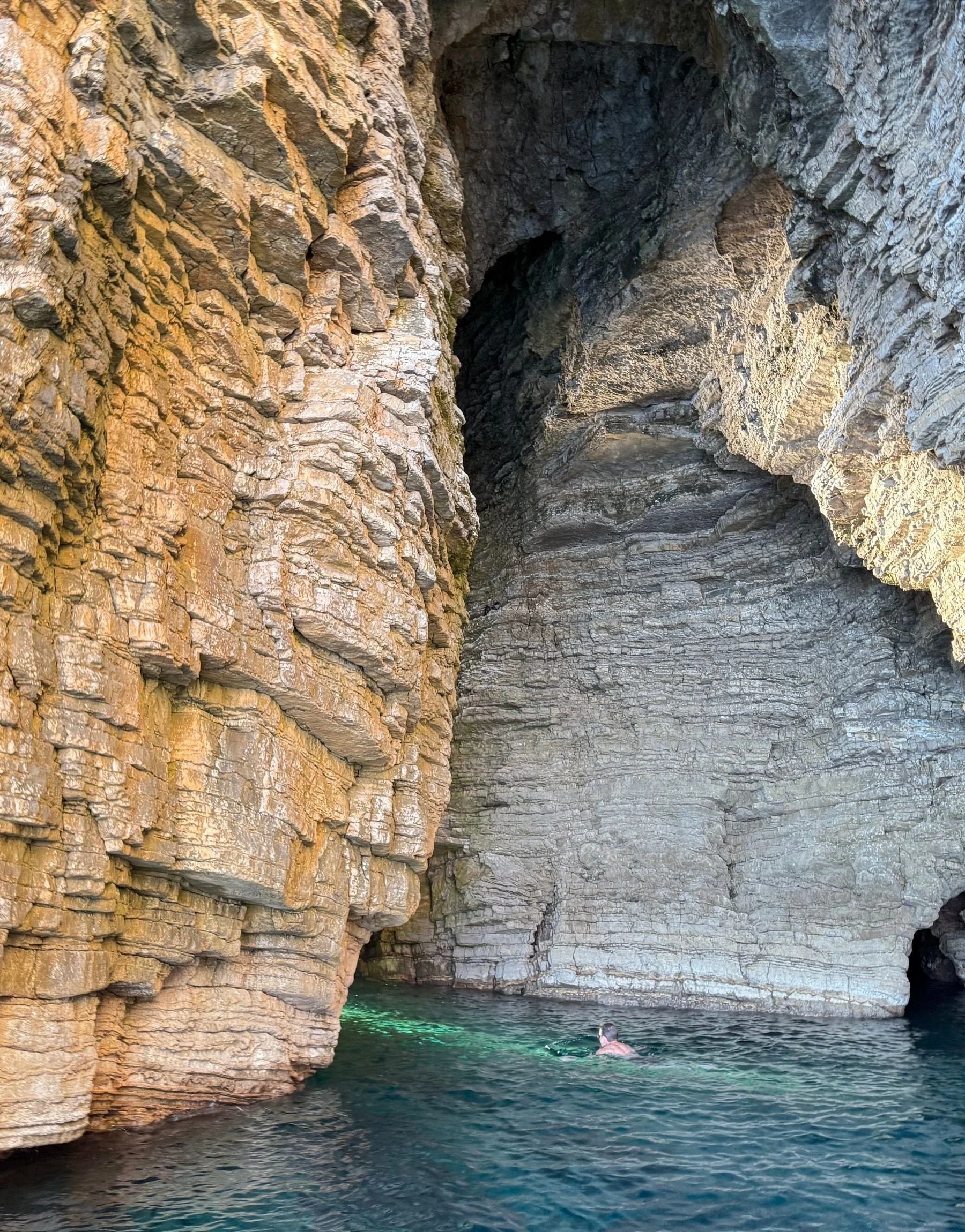 Natural and majestic rocks on Mogren Beach