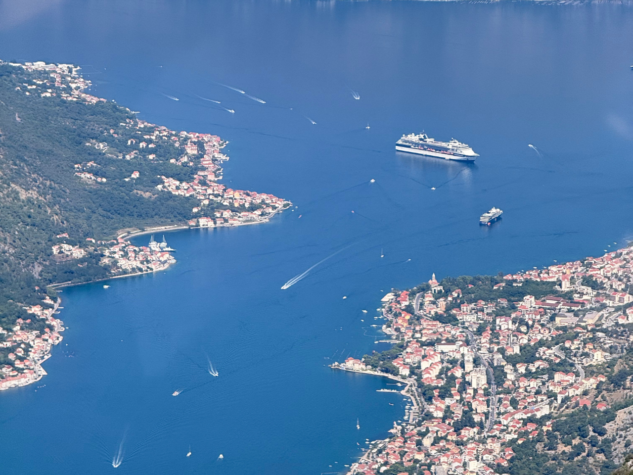 cruise ship in kotor bay