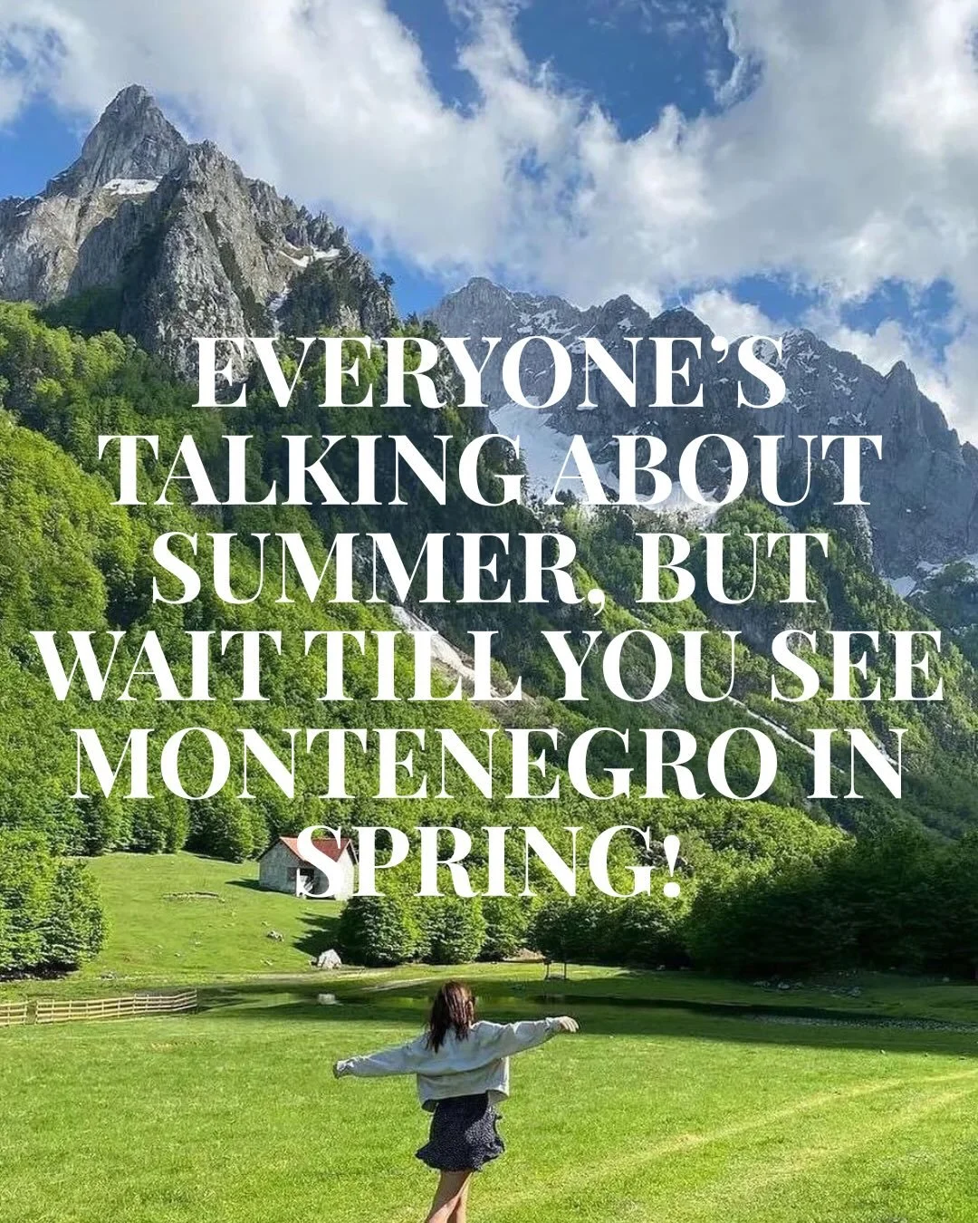 Everyone talks about summer, but the real magic of Montenegro comes alive in spring.🌱👀

It&rsquo;s the season when the world seems to take a deep breath. Mountains rest beneath soft morning mist, lakes glow with reflections that almost don&rsquo;t 
