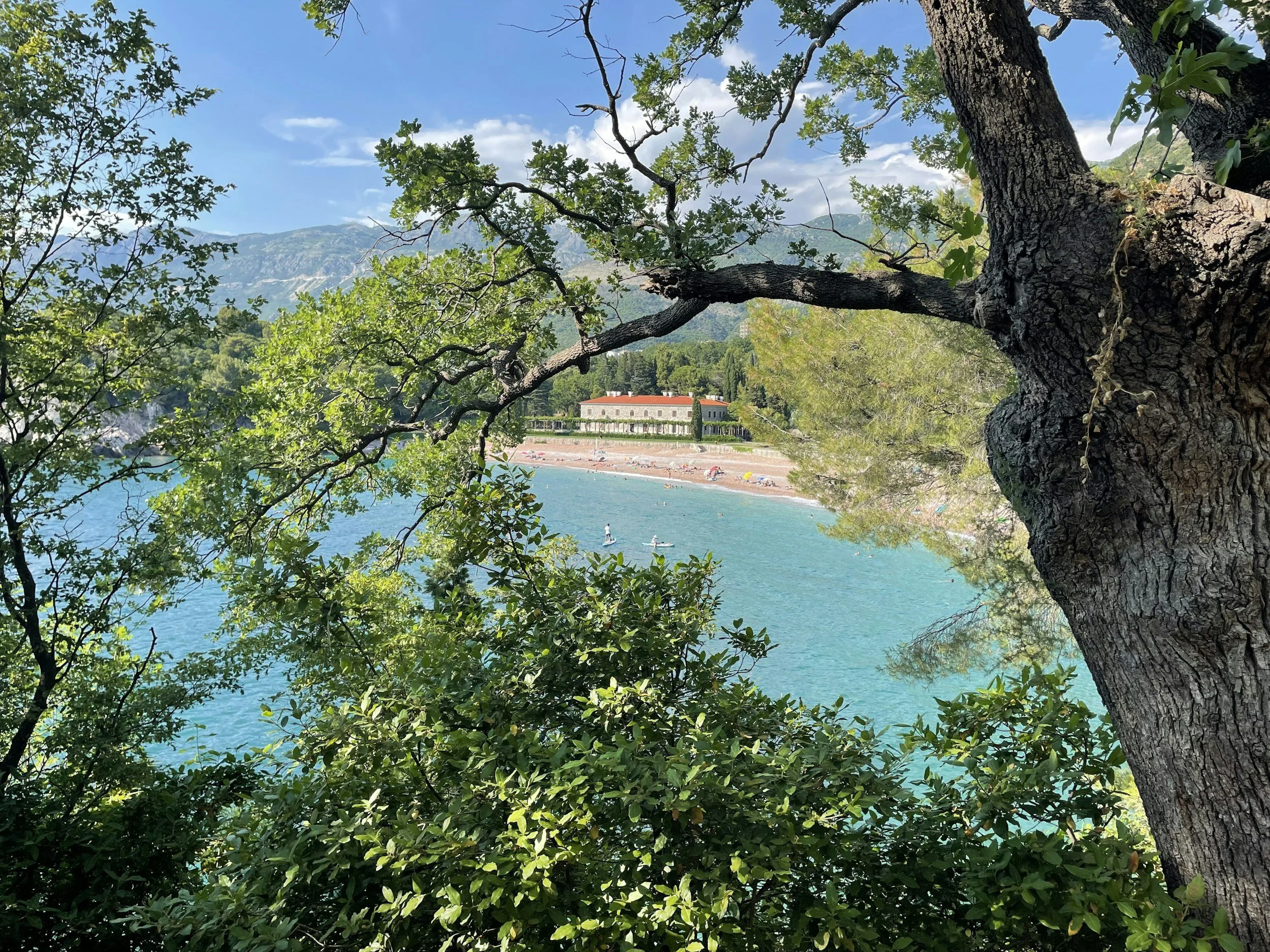 Beautiful King beach in Montenegro in Milocer park