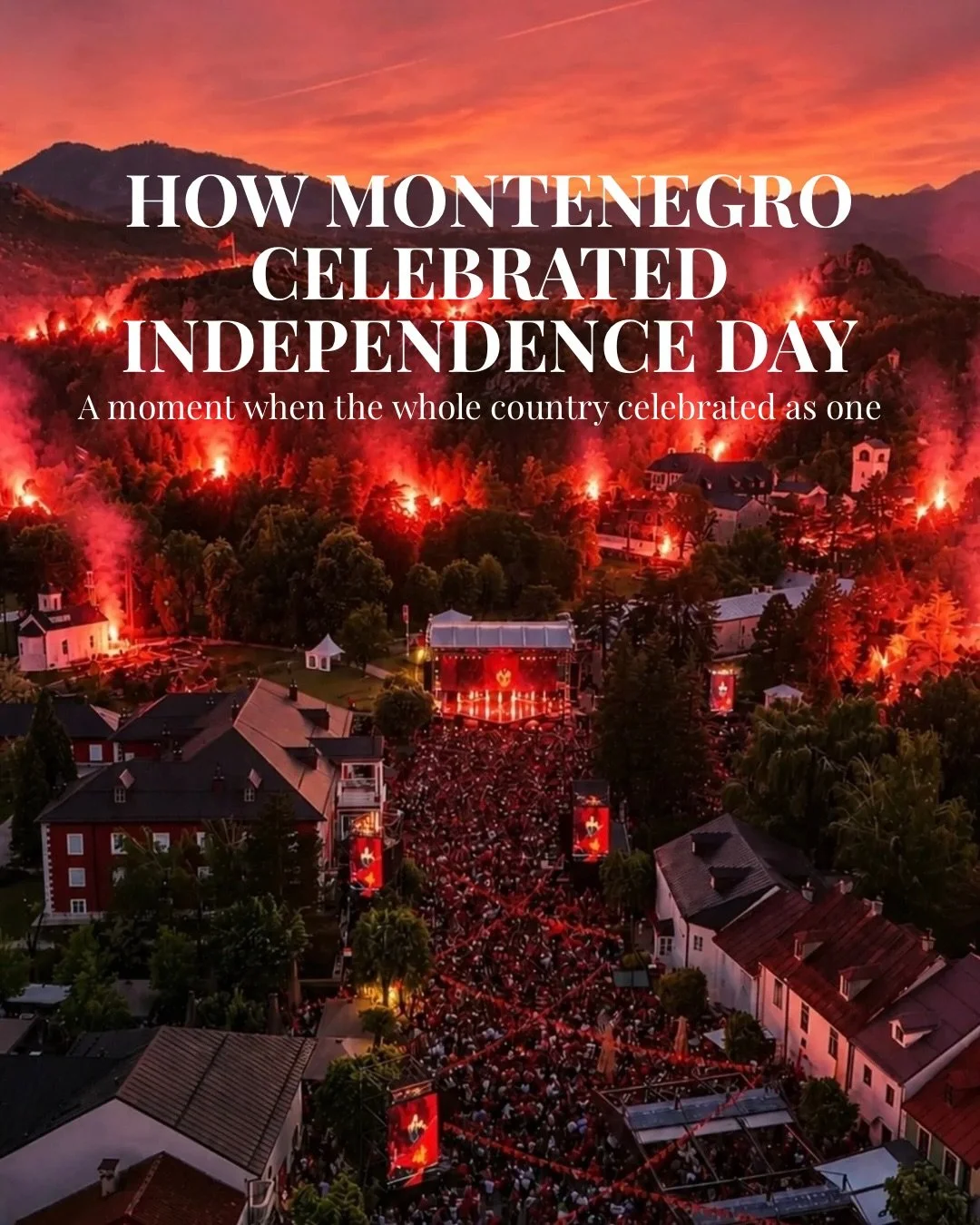One small country, so many different ways to celebrate 🇲🇪✨

From fireworks over the coast to crowded city squares, music echoing through the streets, flags hanging from balconies, and people staying out just a little longer than usual, this is what