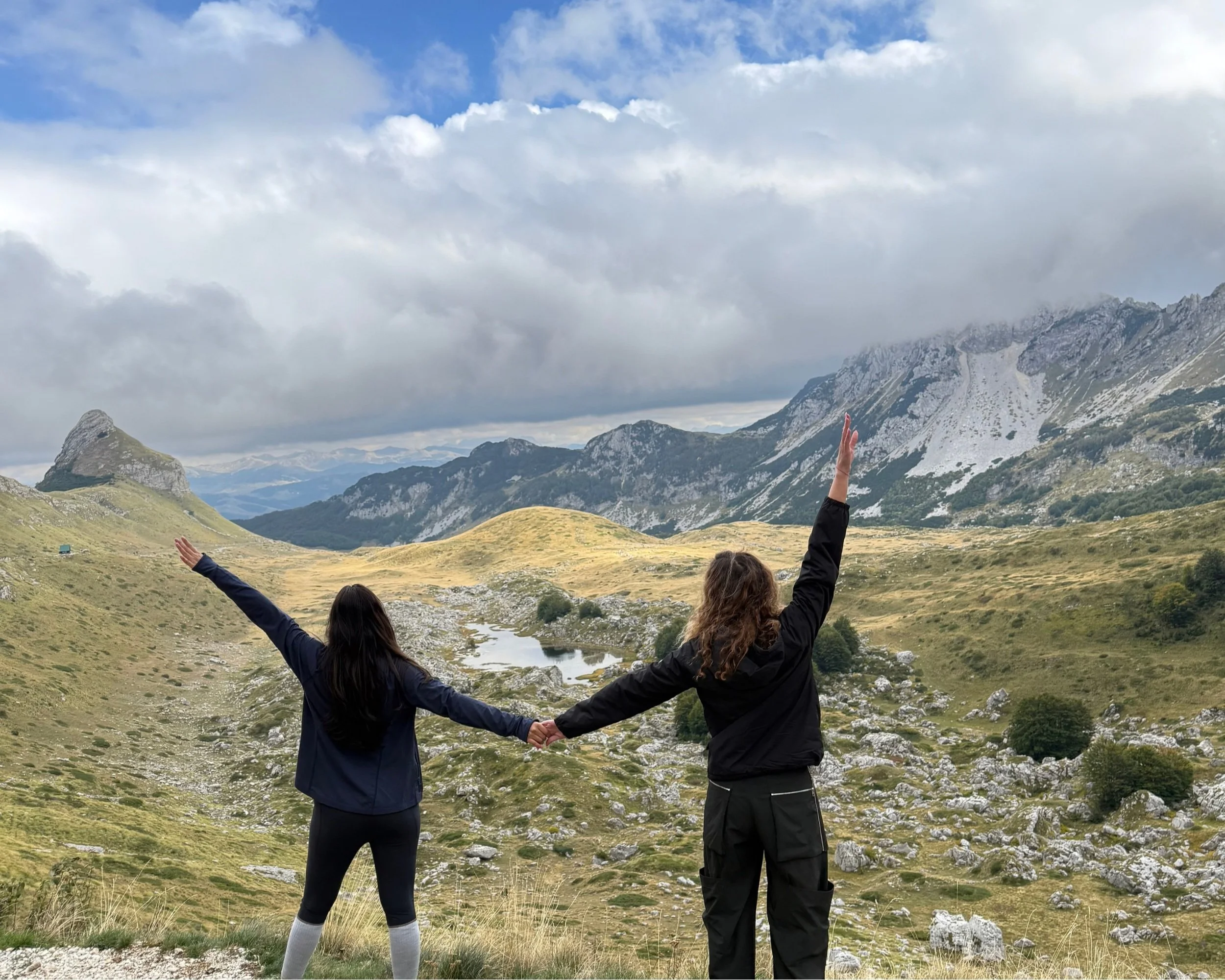 Guests enjoying the autumn scenery in the mountains of Montenegro.