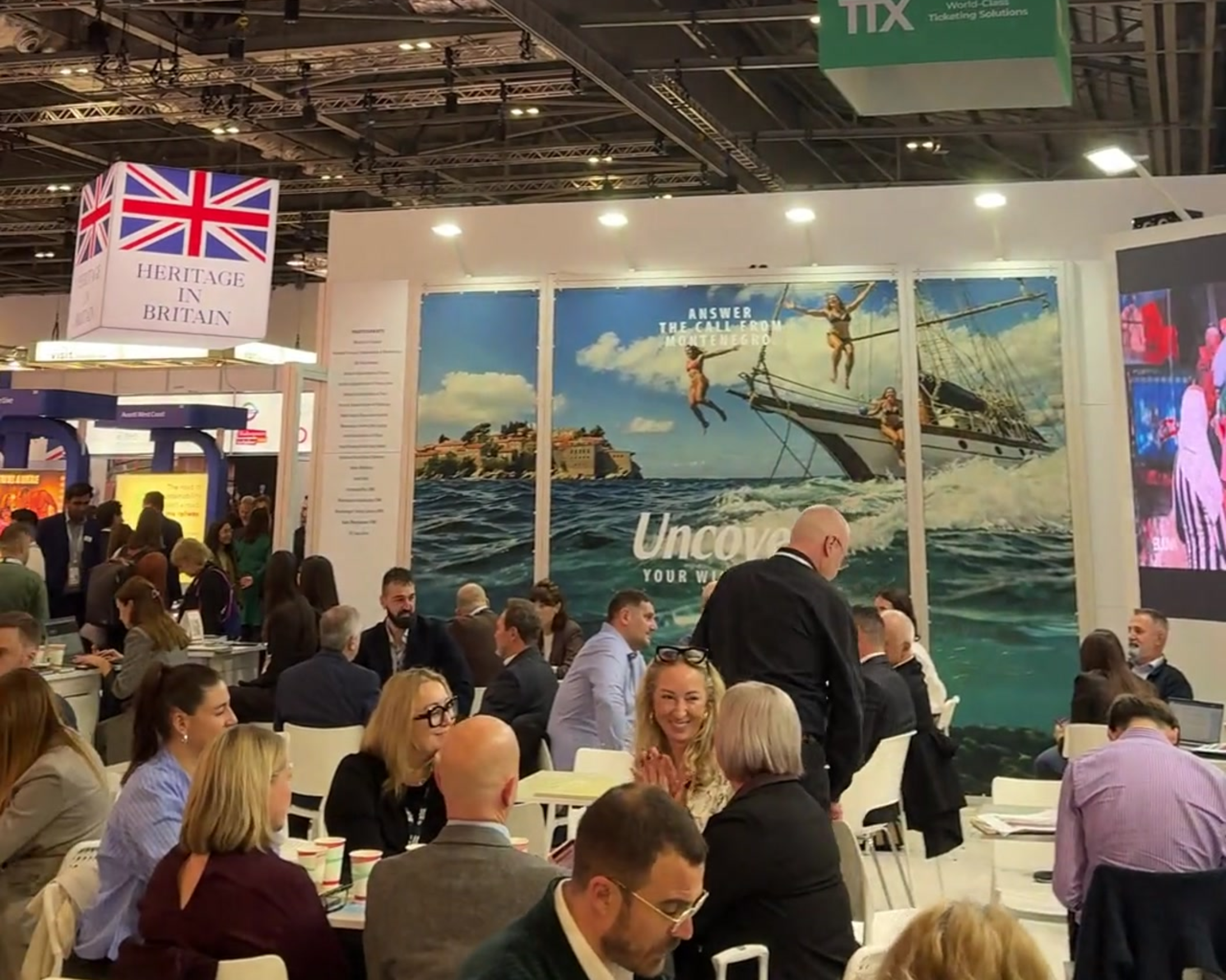 caeli travel at wtm london montenegro stand