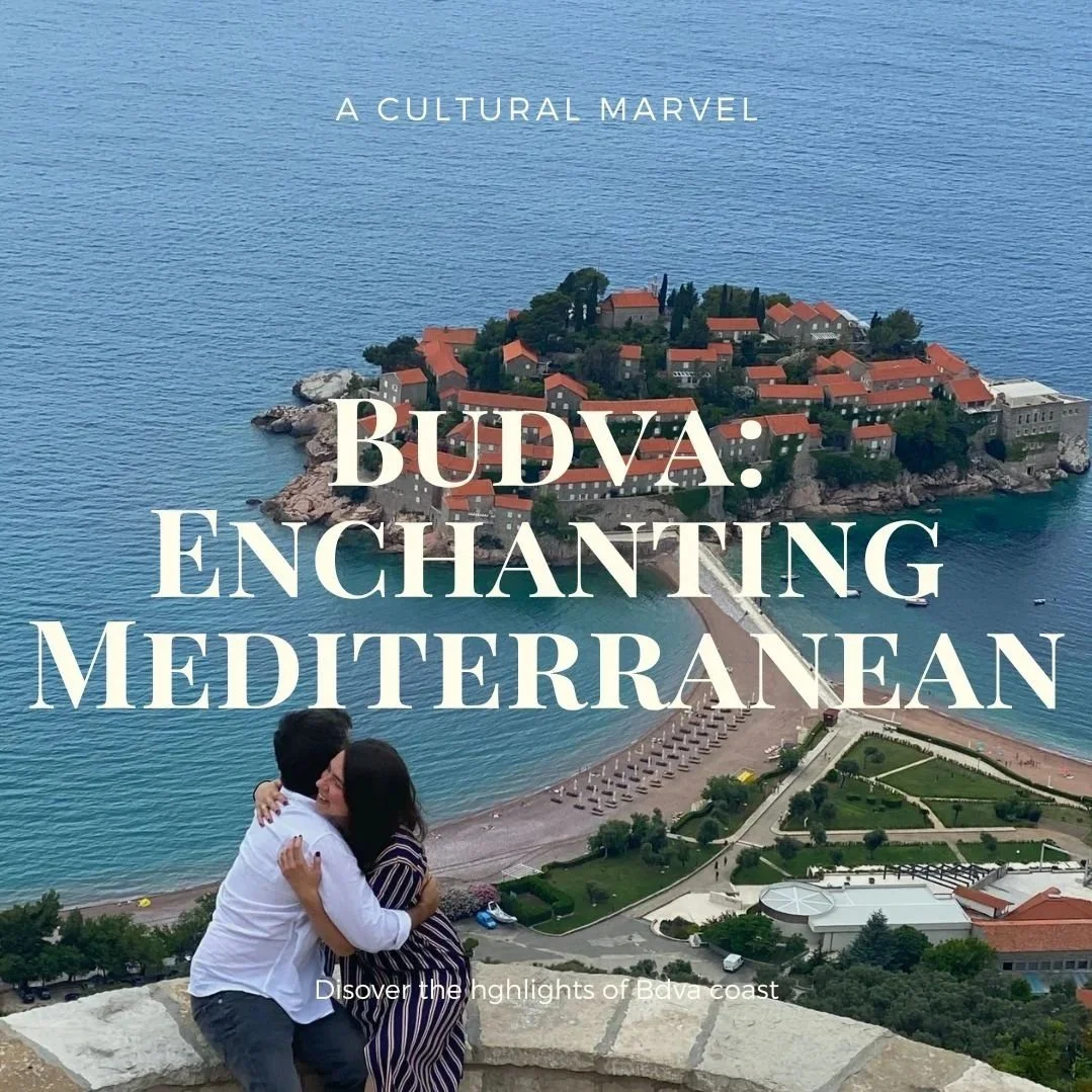 Budva Old Town walking tour with views of Adriatic Sea and Sveti Stefan.