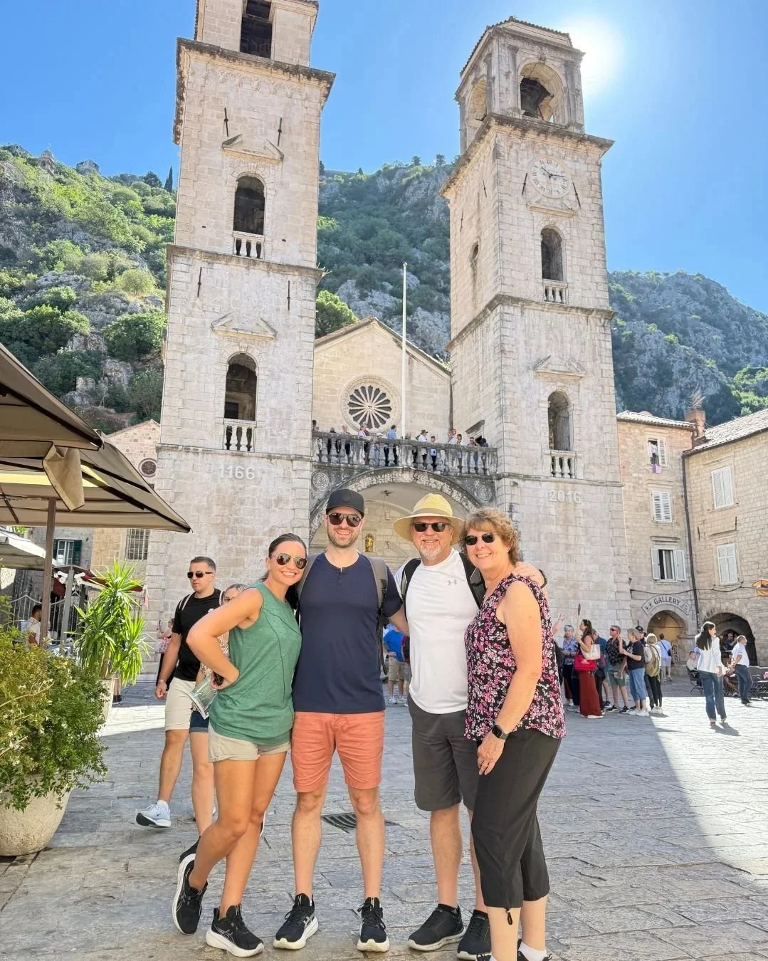 Our guests standing in front of St. Tryphon’s Cathedral in Kotor, Montenegro.