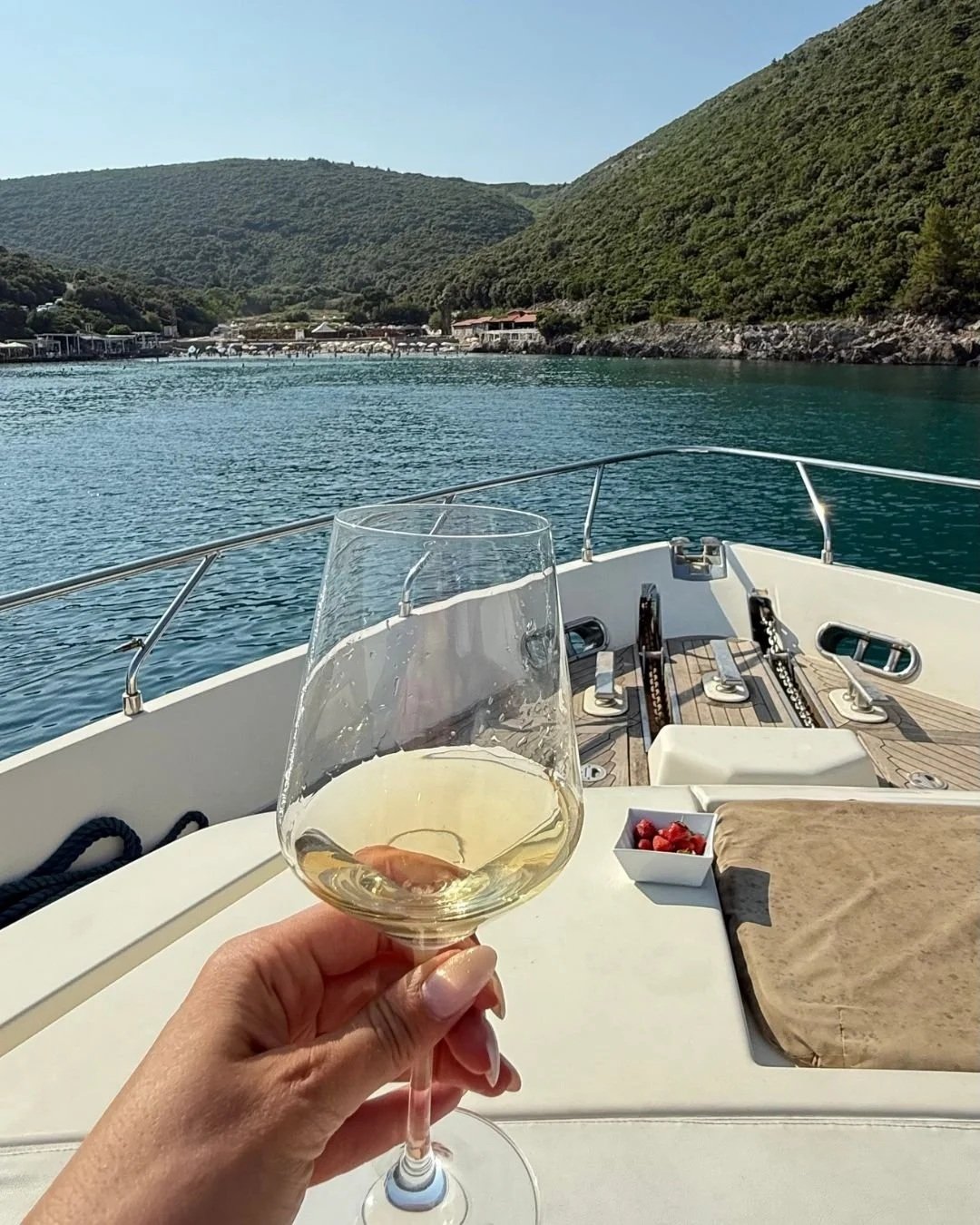 A relaxing moment with a glass of wine