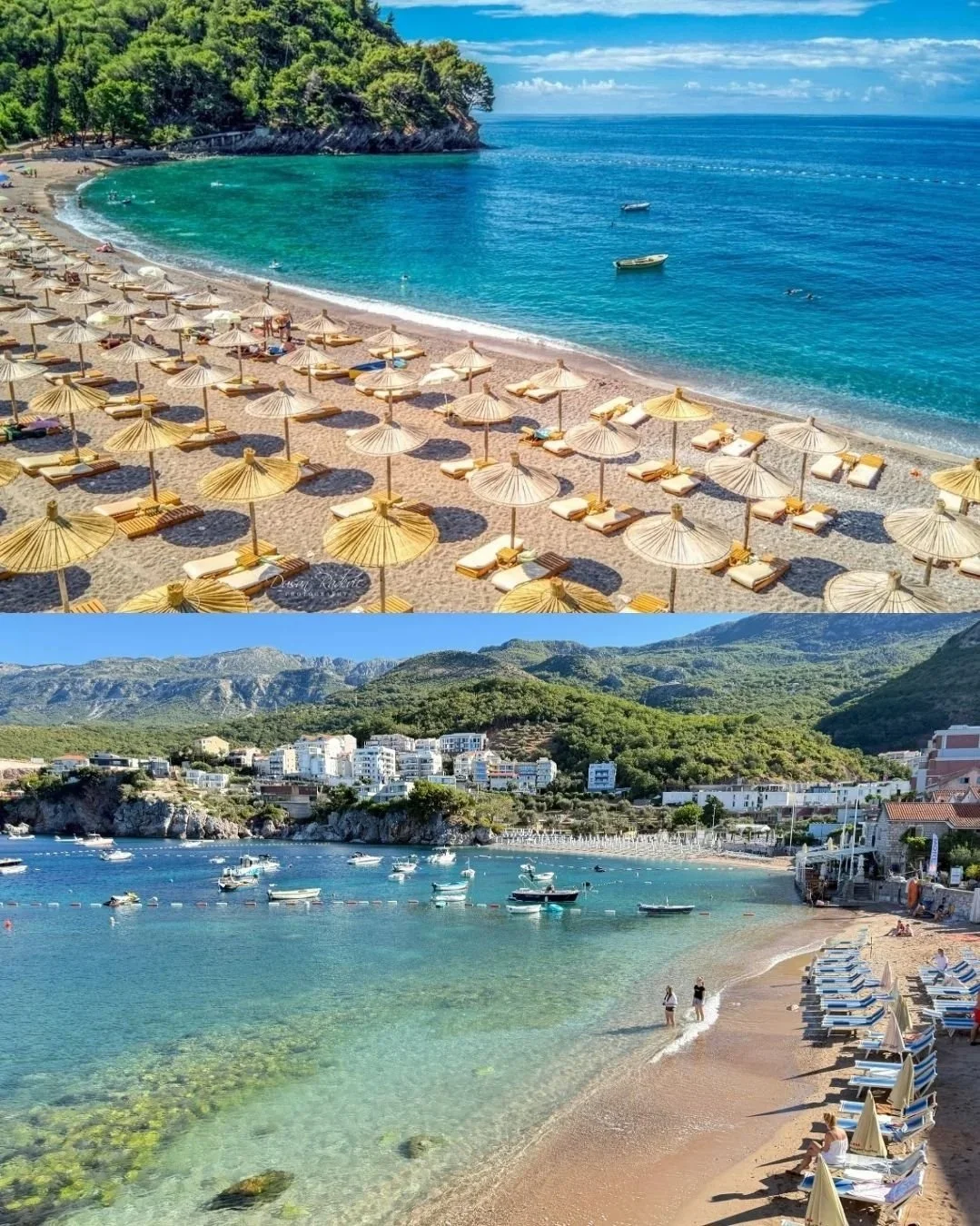 Beach on the Adriatic coast of Montenegro