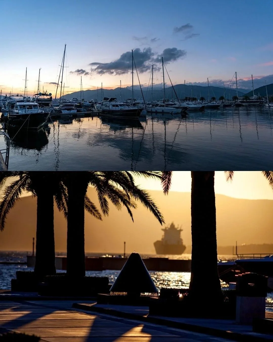 Sunset in Porto Montenegro, Tivat