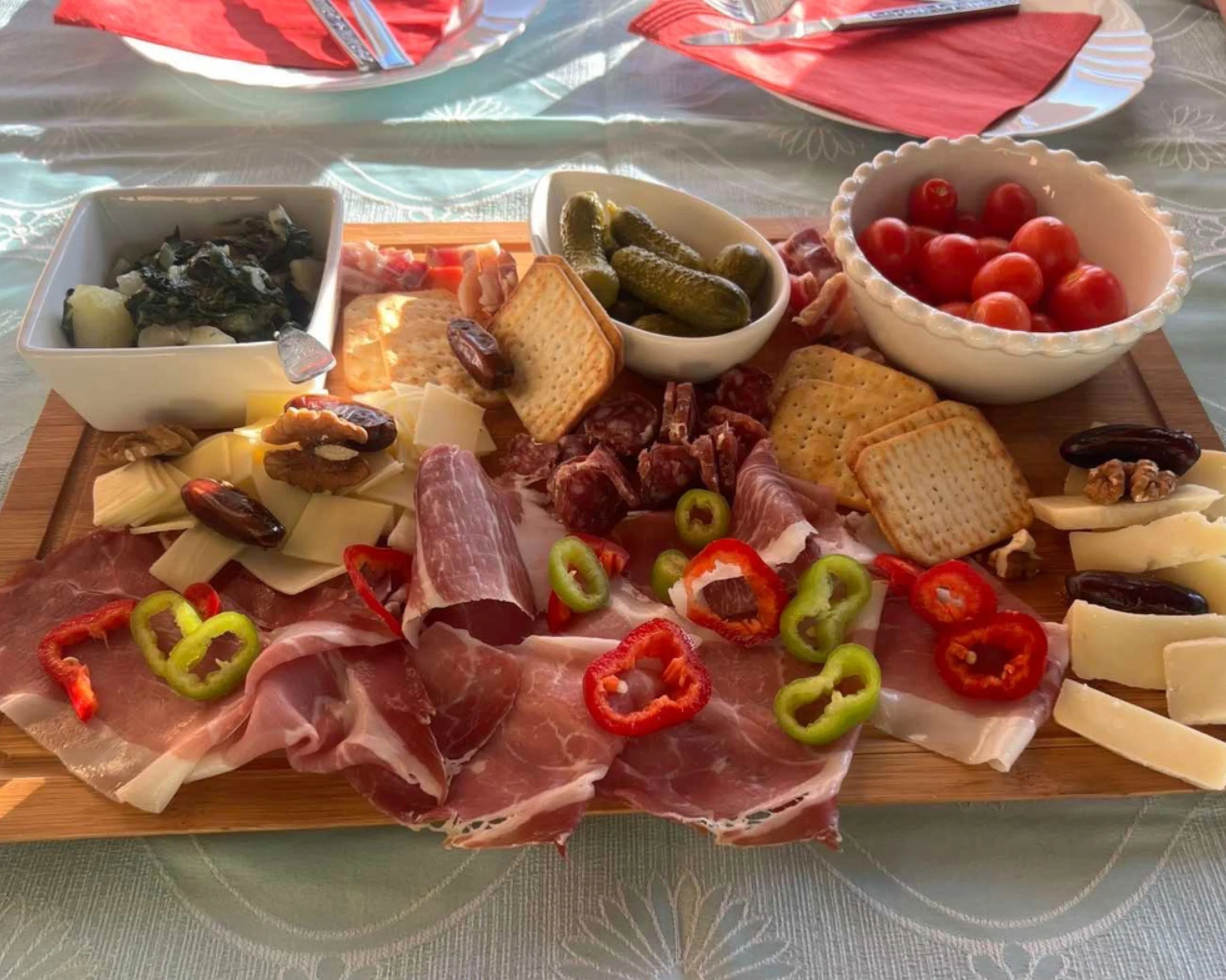 Food platter at local Family estate.