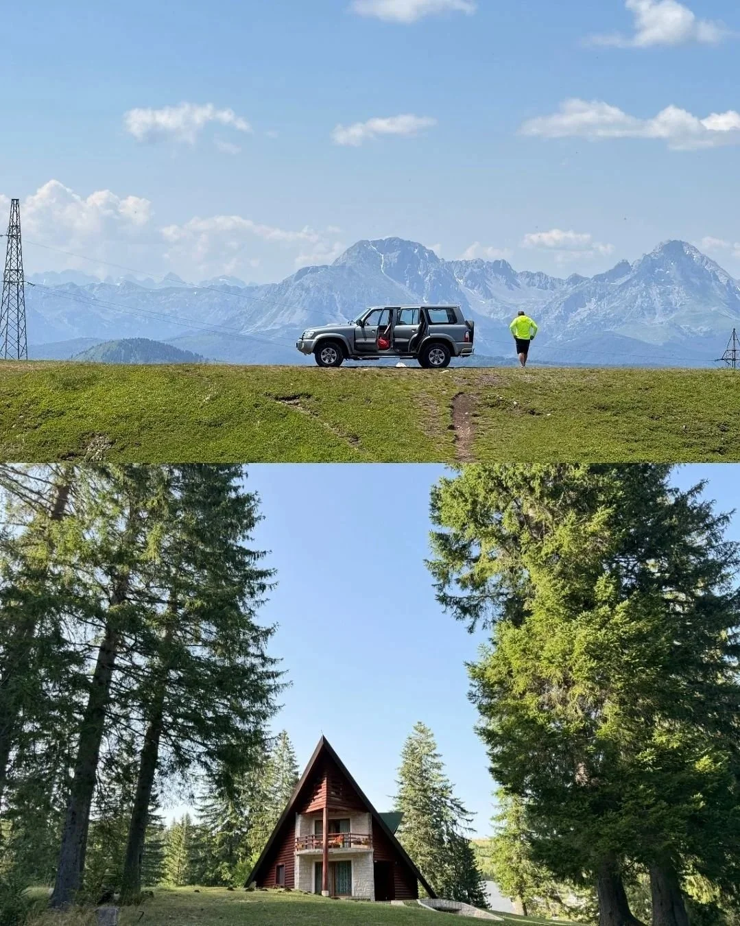 Scenic mountain drive and countryside cabin in Montenegro