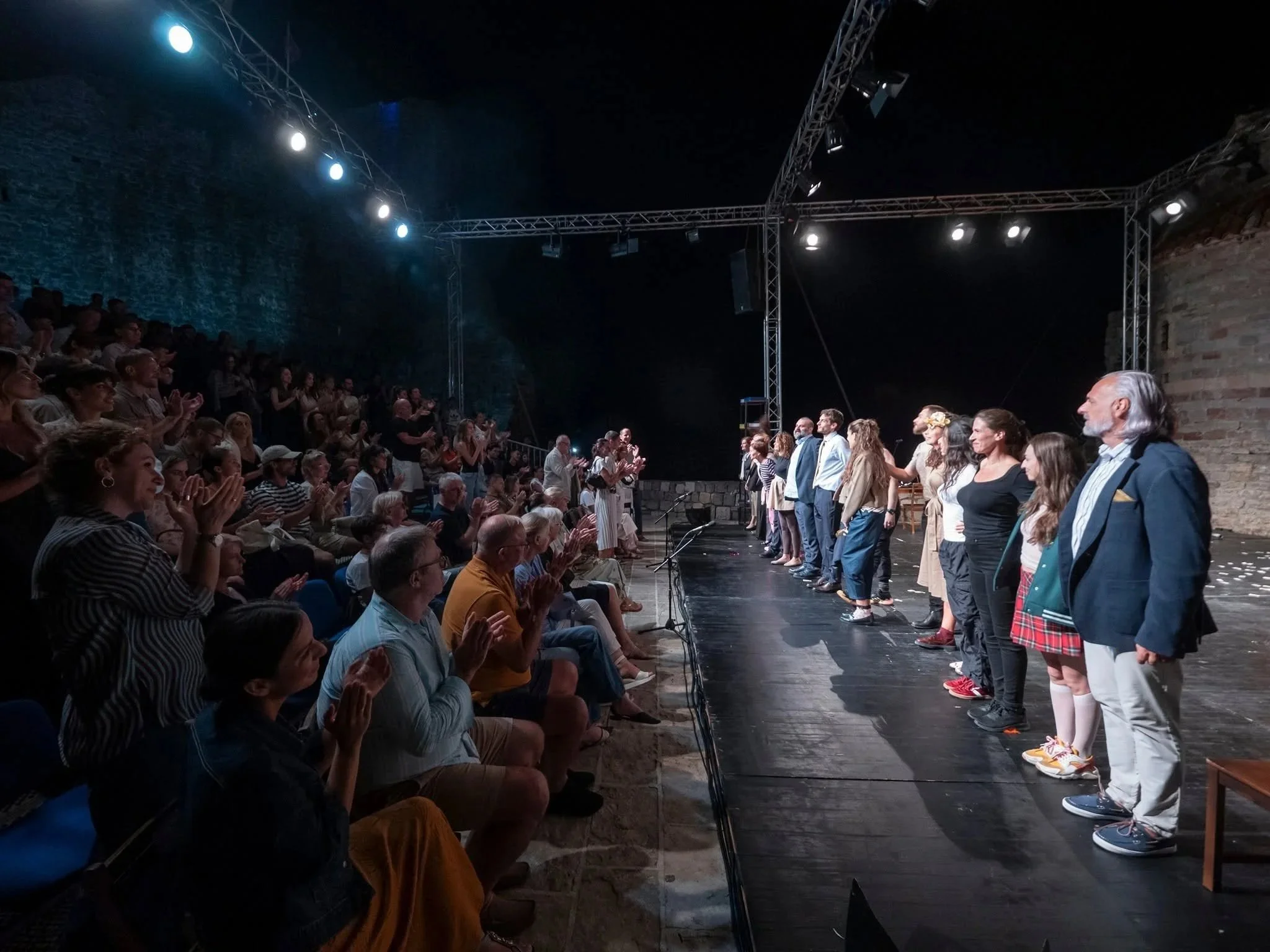 Theatrical performance at the Budva Grad Teatar Festival on the Summer Stage in Budva, Montenegro.