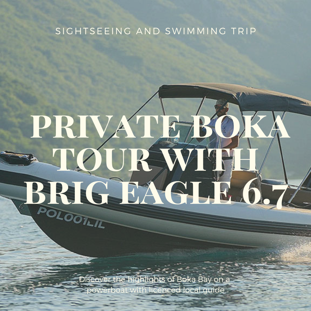Private Boka Bay excursion with speedboat