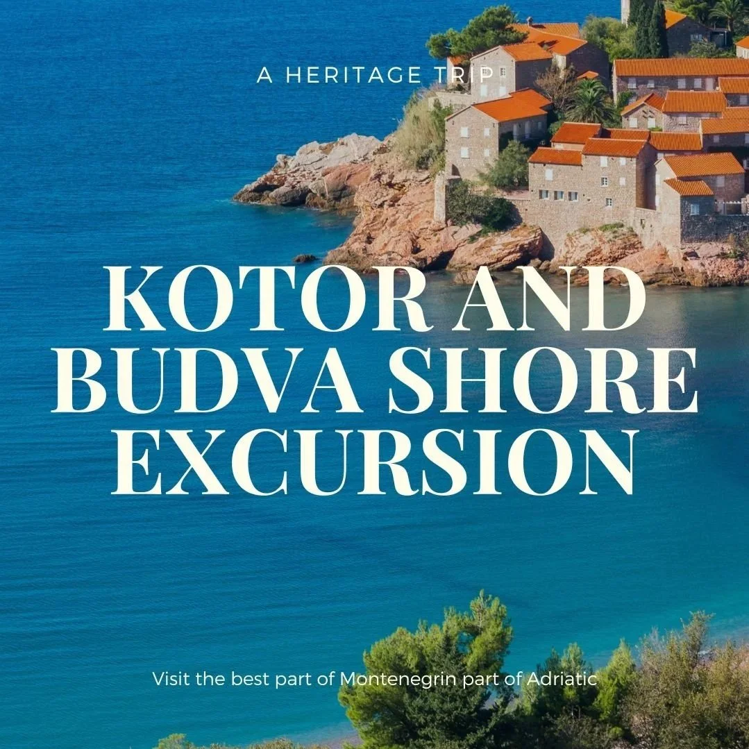 Kotor and Budva Shore Excursion exploring the Old Towns of Kotor and Budva in Montenegro.