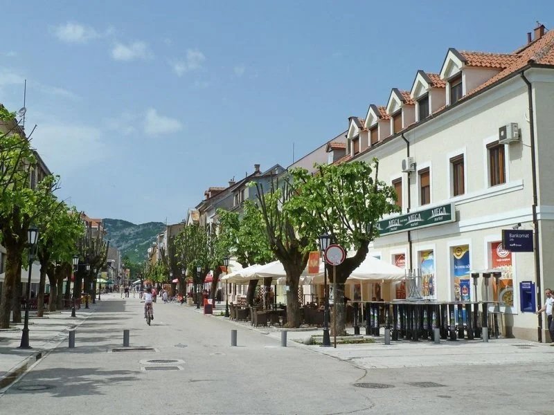 Street in Cetinje, Montenegro.