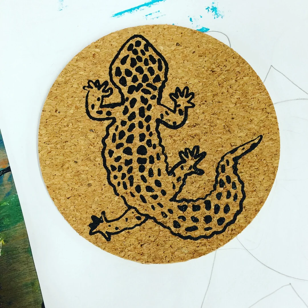  Tried printing on cork for the first time. 