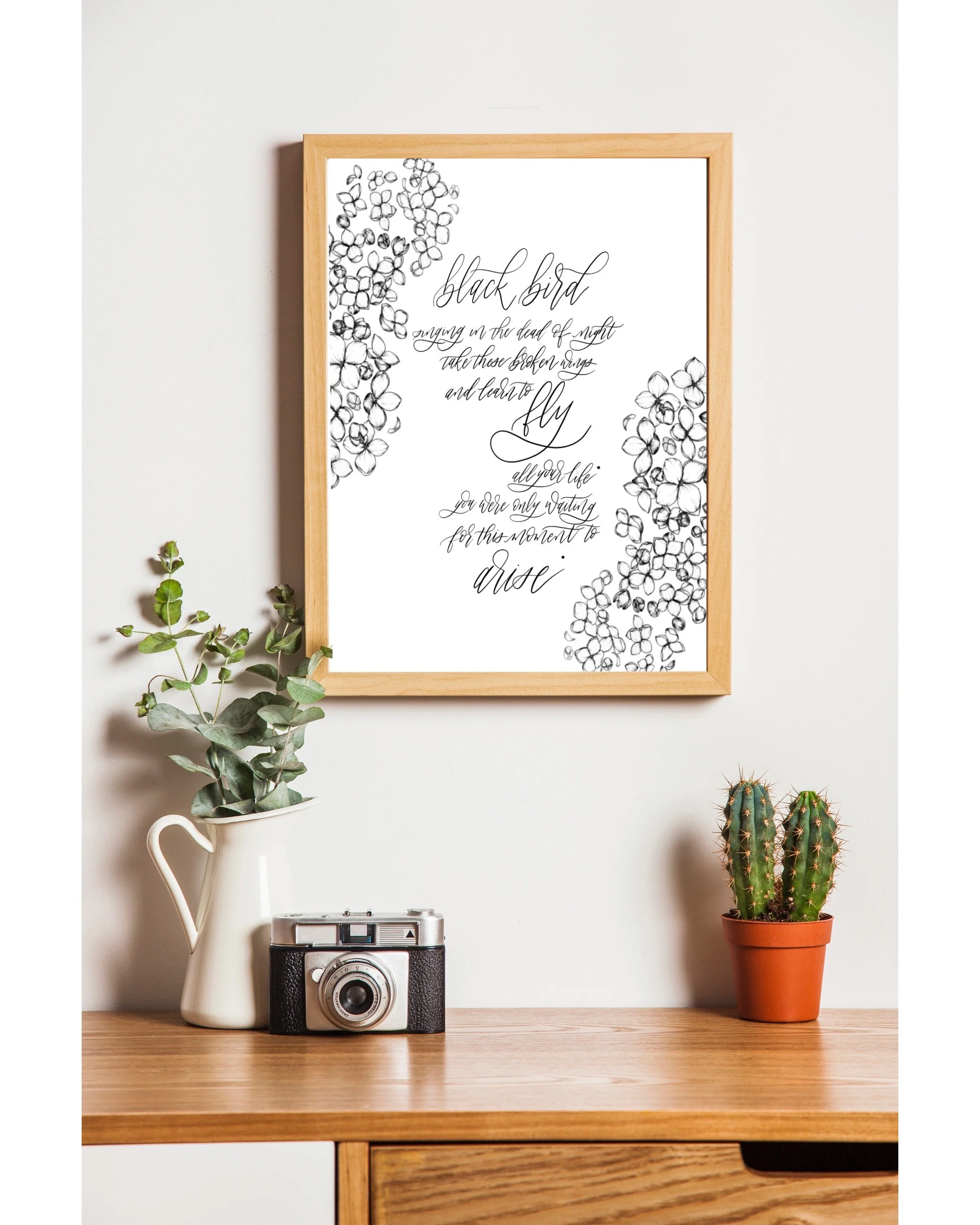 Black Bird lyrics | 8x10 Print