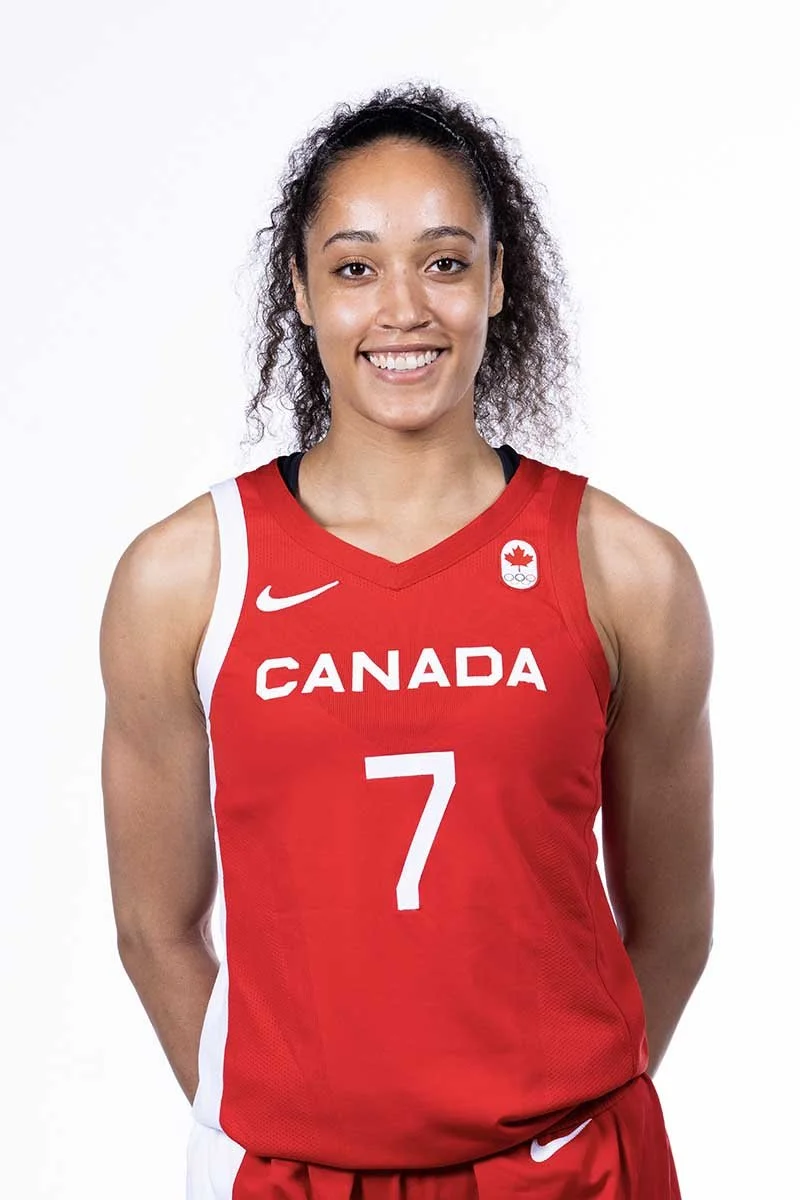Nayo Raincock-Ekunwe in her Team Canada jersey