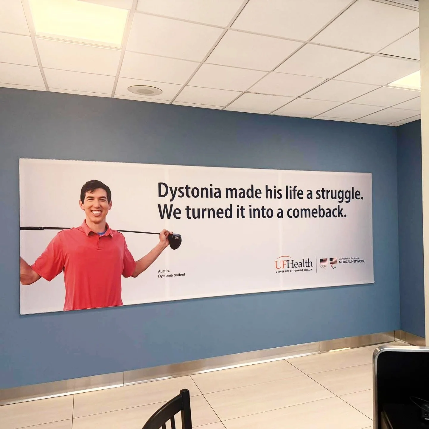 Love seeing how images from projects I&rsquo;ve worked on are used.  Loved working with @ufhealth this past spring on this project with some of their amazing patients