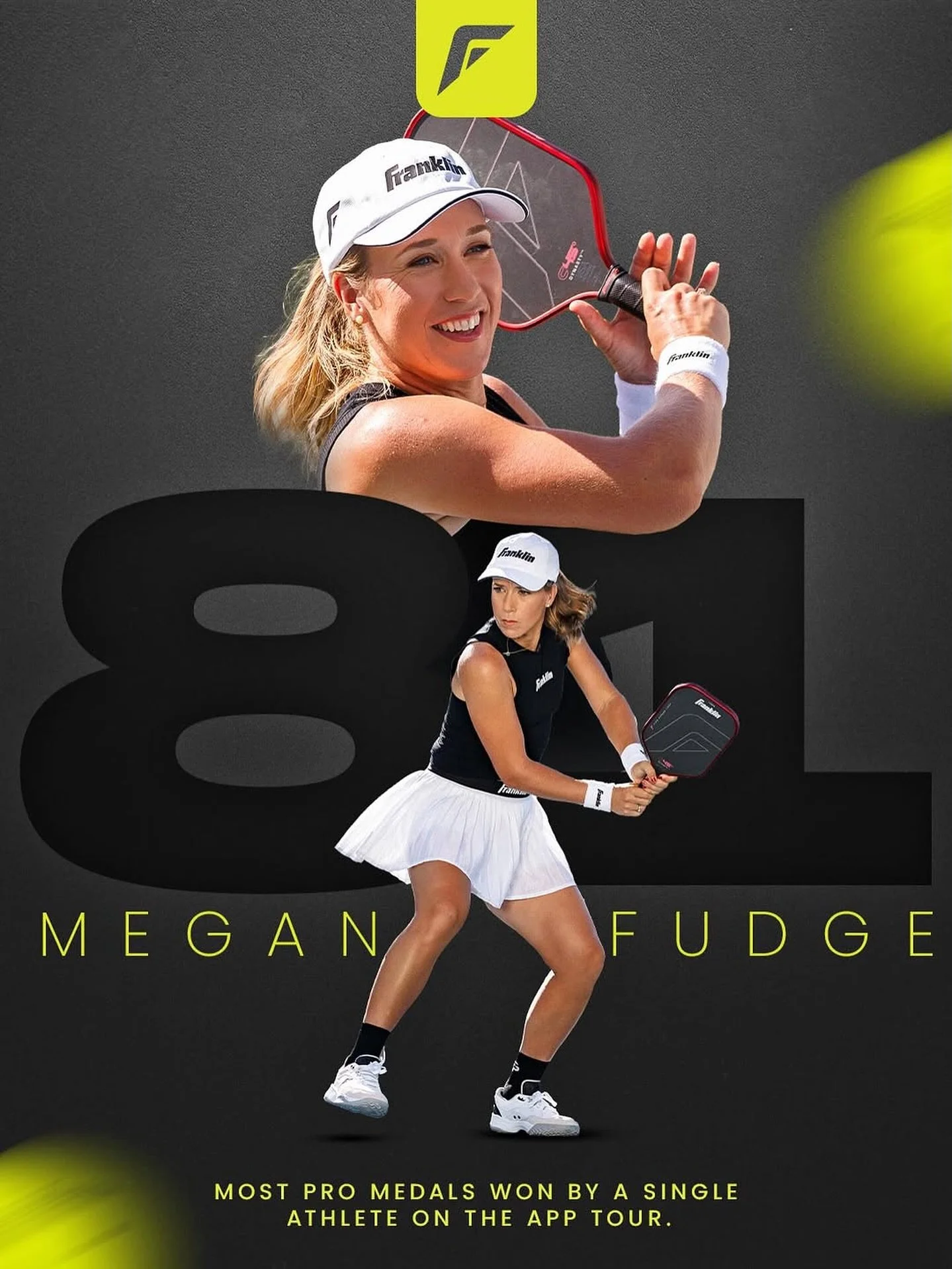 Love seeing images from the recent shoot in Ft. Lauderdale with @franklinpickleball being used.  Congrats Megan!