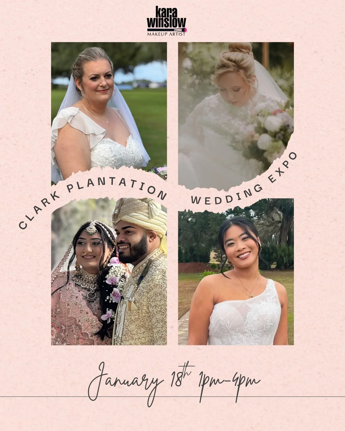 Brides to be come visit me at @clarkplantation on January 18th.  I&rsquo;ll be offering a one day only special for brides that book that day.  This special will be the best rate available for all of 2026.