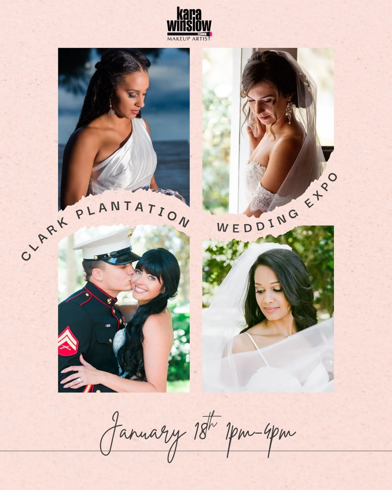 Brides to be I&rsquo;m so excited to see you all the @clarkplantation Expo on January 18th from 1-4pm.  I&rsquo;ll have a special deal only available that day if you book at the expo.  Not only that but I&rsquo;ll have some special guests there for y