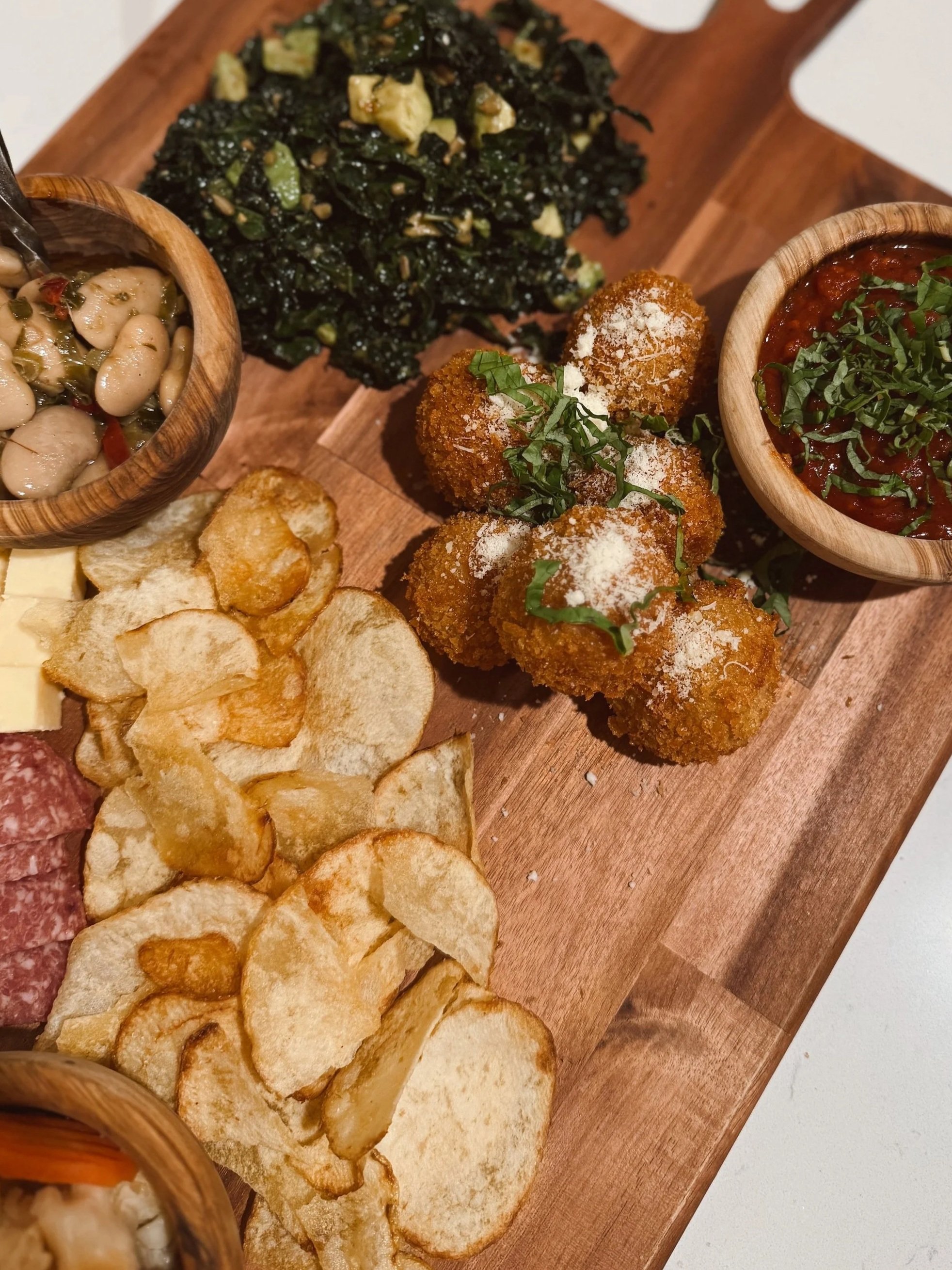 Arancini + the best snackboard ever