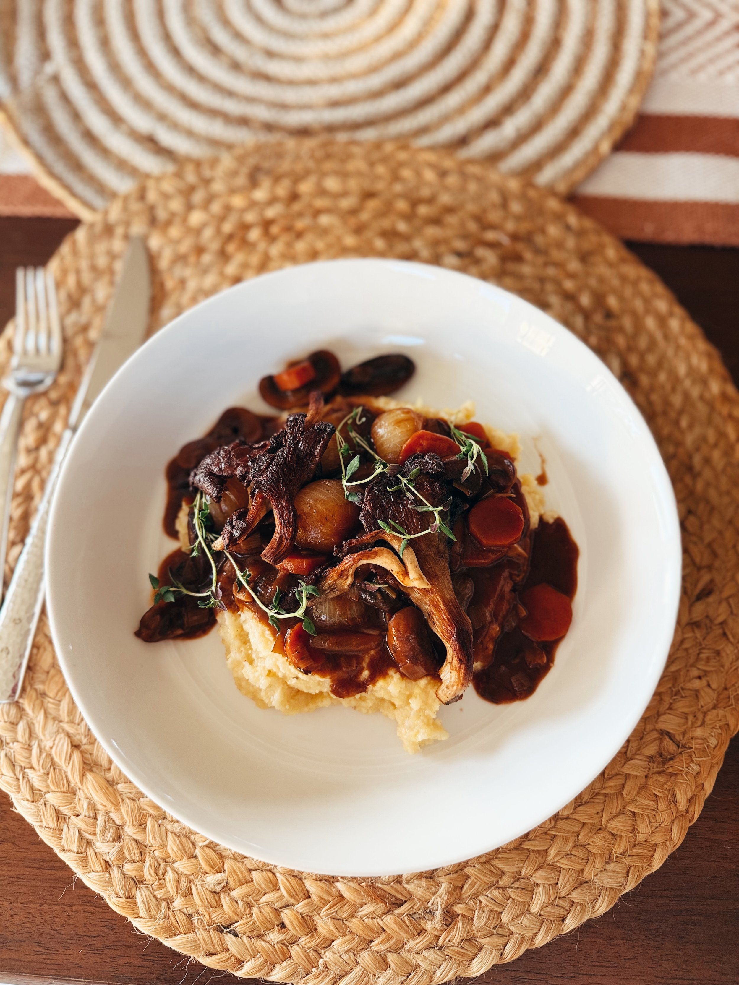 Mushroom Bourguignon