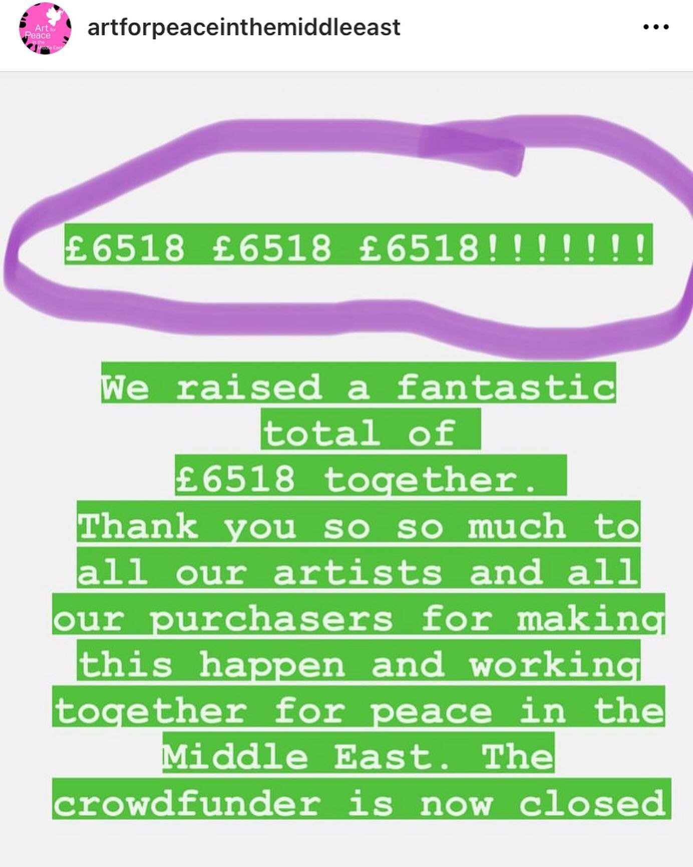 There is still no peace. There is still so much pain and trauma for too many, and it is too easy to fight each other instead of finding common ground. When @maricecumber invited me to assist her with @artforpeaceinthemiddleeast only 2 months ago, I u