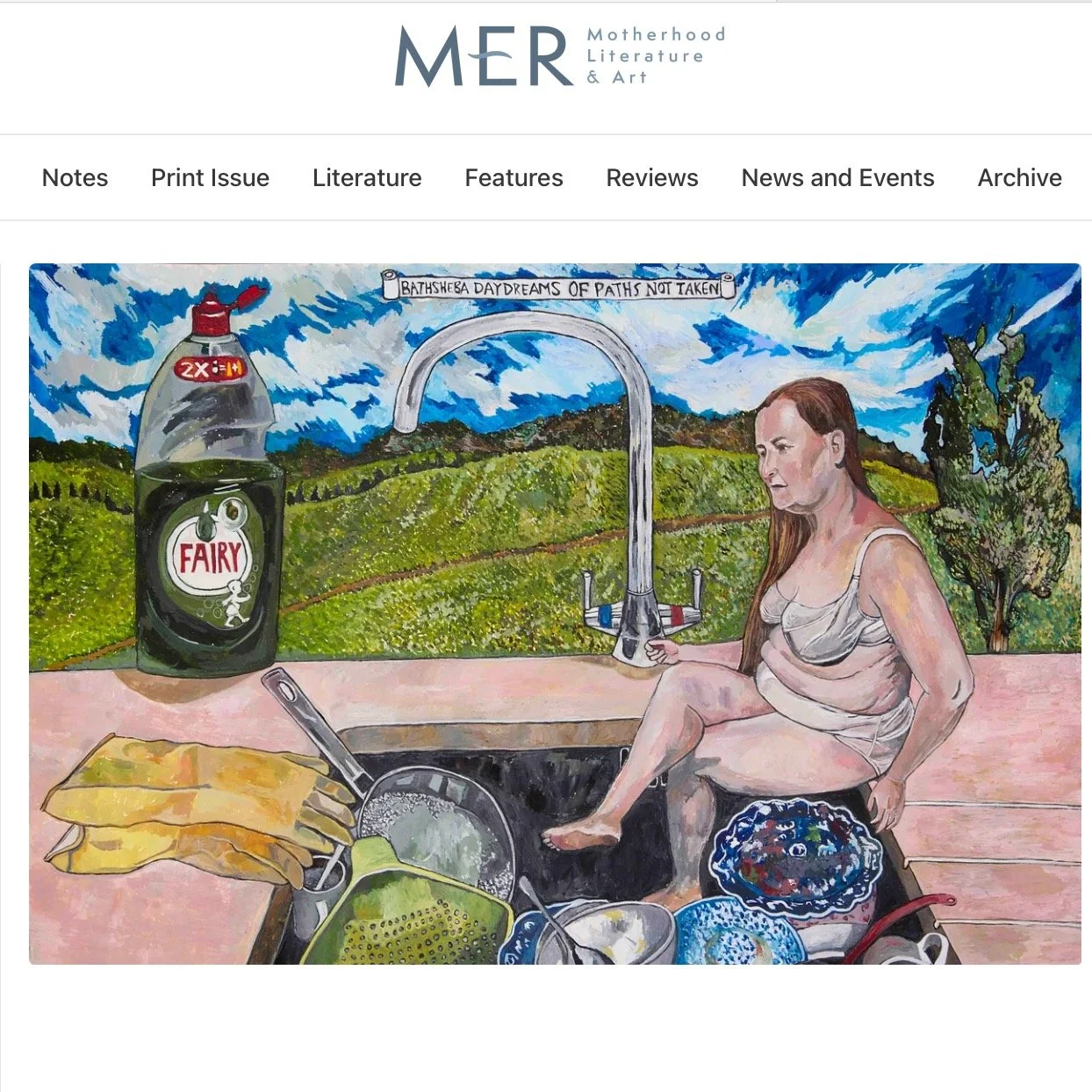 Thank you so much @merliterary - Mom Egg Review and editor-in-chief Marjorie Altman Tesser for featuring &quot;Biblical Women Ageing Disgracefully&quot; as a Gallery Feature.
 View my art work and @dawnlouisellewellyn ' s brilliant essay. Link in pro