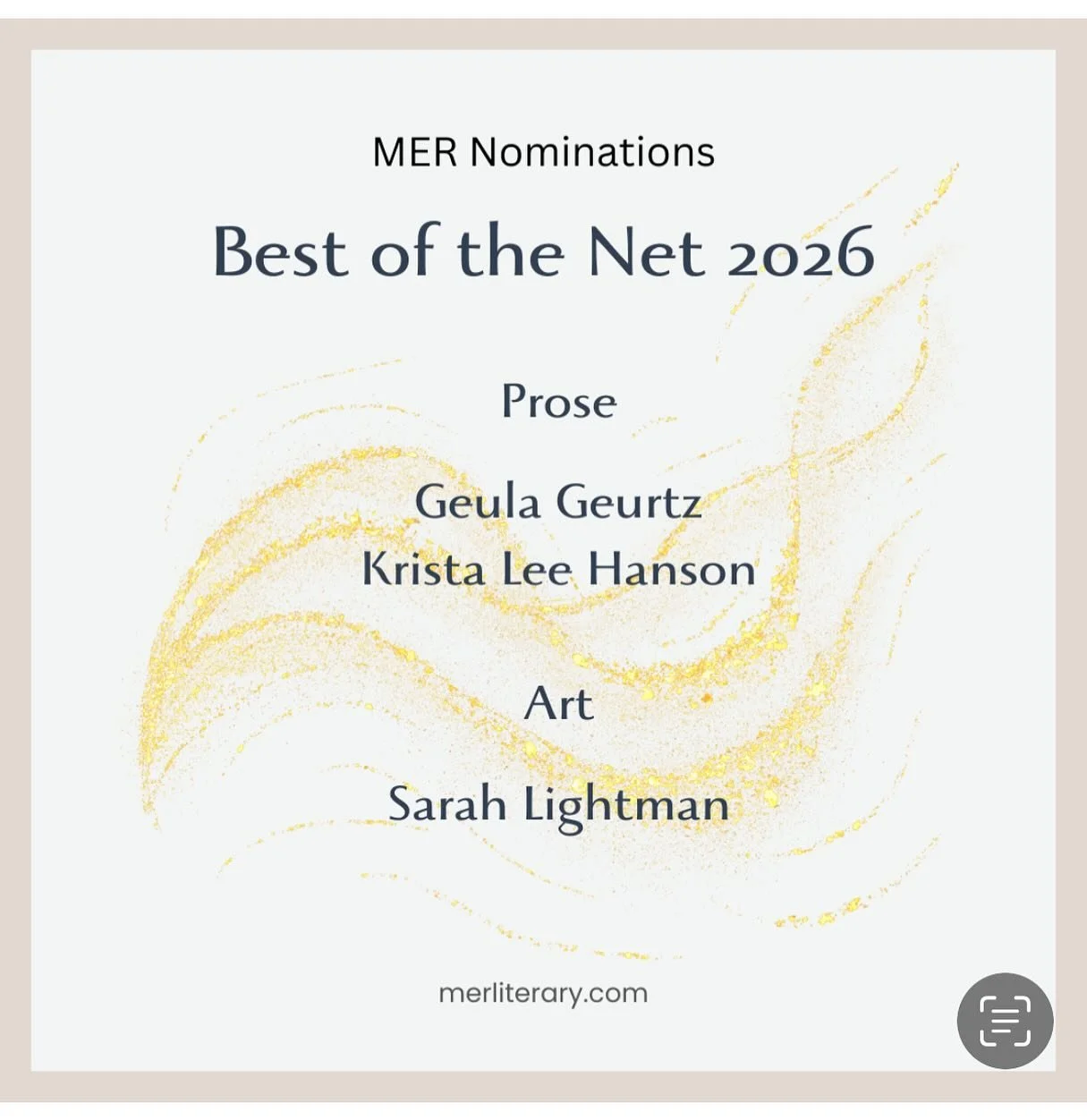 Thank you @marjorietesser and @merliterary for nominating my artwork from my article &ldquo;Biblical Domestic&rdquo; in @merliterary online magazine for the Best Of The Net Award 2026! I am thrilled! #bestofnetaward #literaryawards #biblicaldomestic