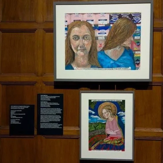 I had a wonderful morning yesterday seeing my two paintings @twotempleplace in &ldquo;The Weight of Being&rdquo; curated beautifully by @ange.thomas.77 . This exhibition is a quiet and powerful  selection of work about struggle, survival and the capa