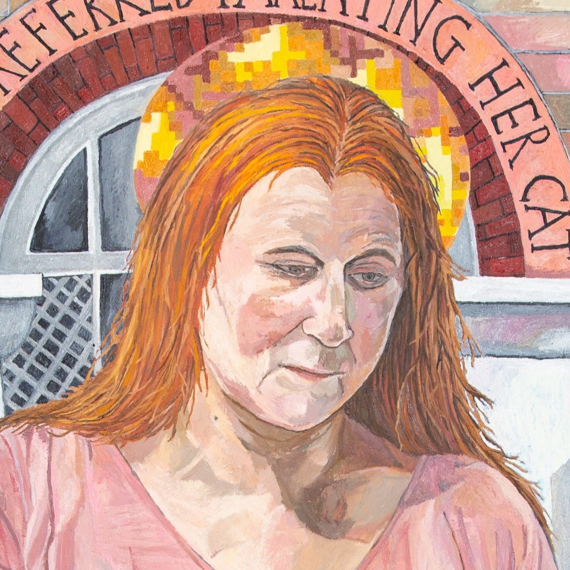 "The Madonna of Hampstead" (2025-2026) (detail)
Oil on Canvas
130 x 150cm
The struggle to parent over the summer months is real. Even for Madonnas.