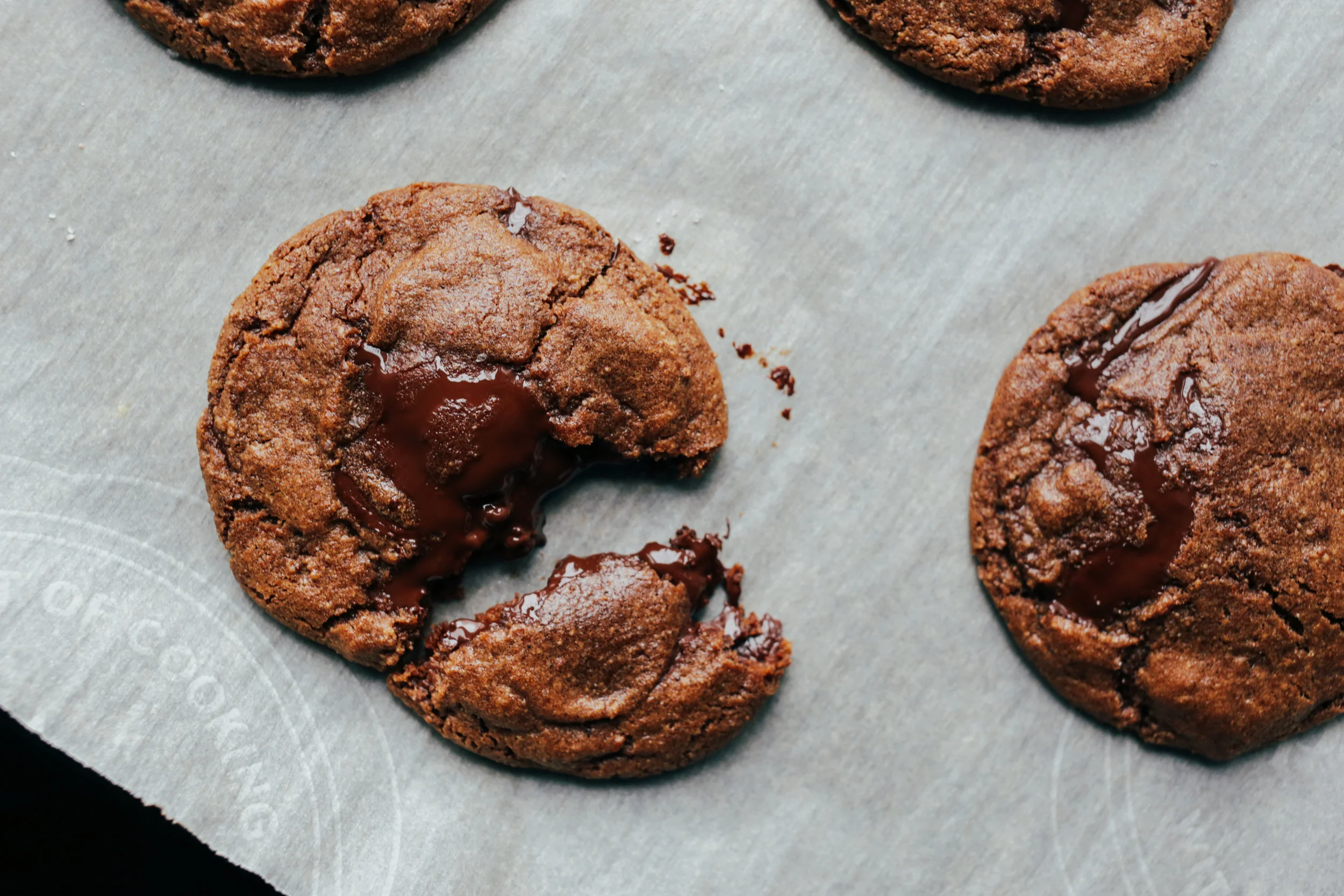 A healthy twist on a favorite : Chocolate Chunk Salted Cookies/ No gluten, good fat, low sugar