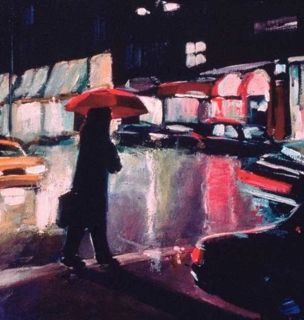 Red Umbrella Acrylic 14x16