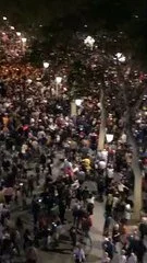 Protesters in Barcelona