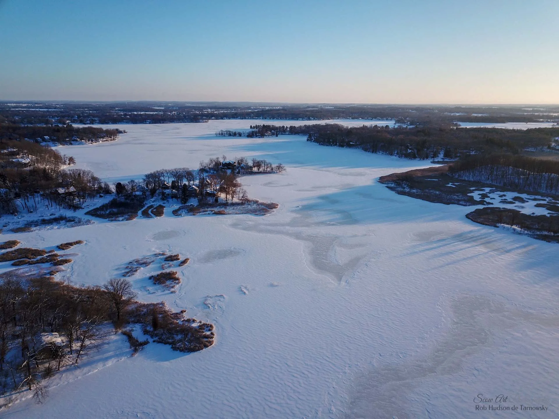 Winter - looking northeast over the main channel