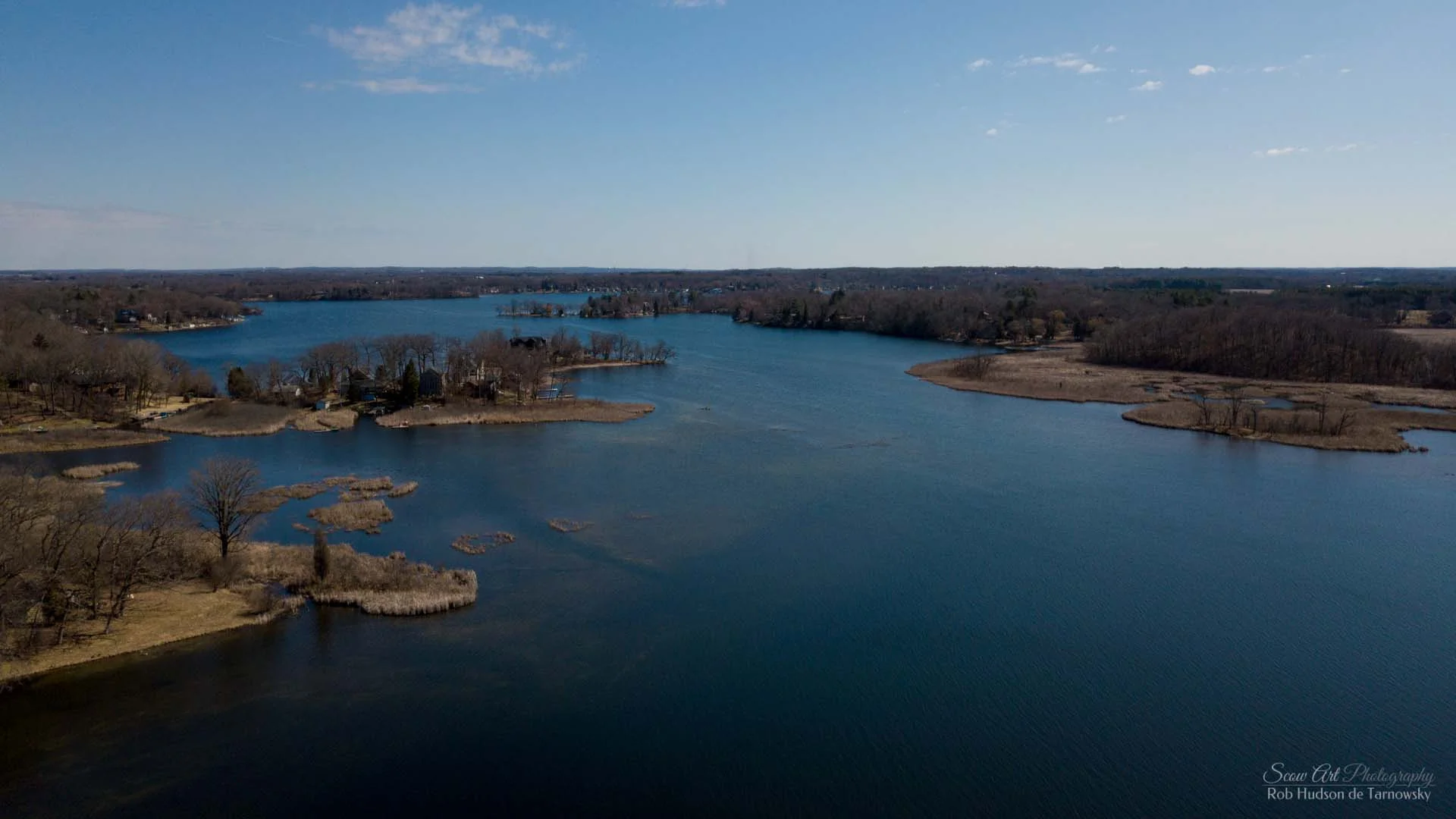 Early spring - looking northeast over the main channel