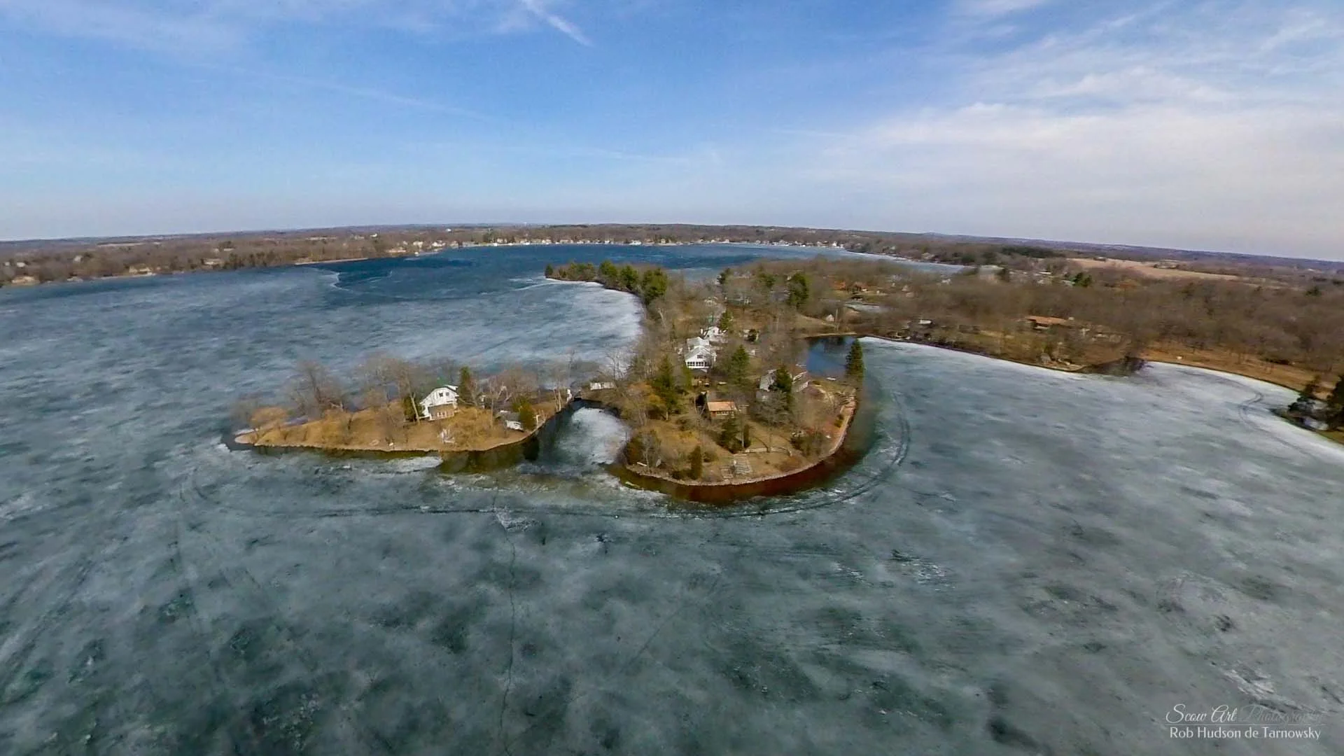 Winter - looking east at Bergenthal's Point & Hudson's Bay